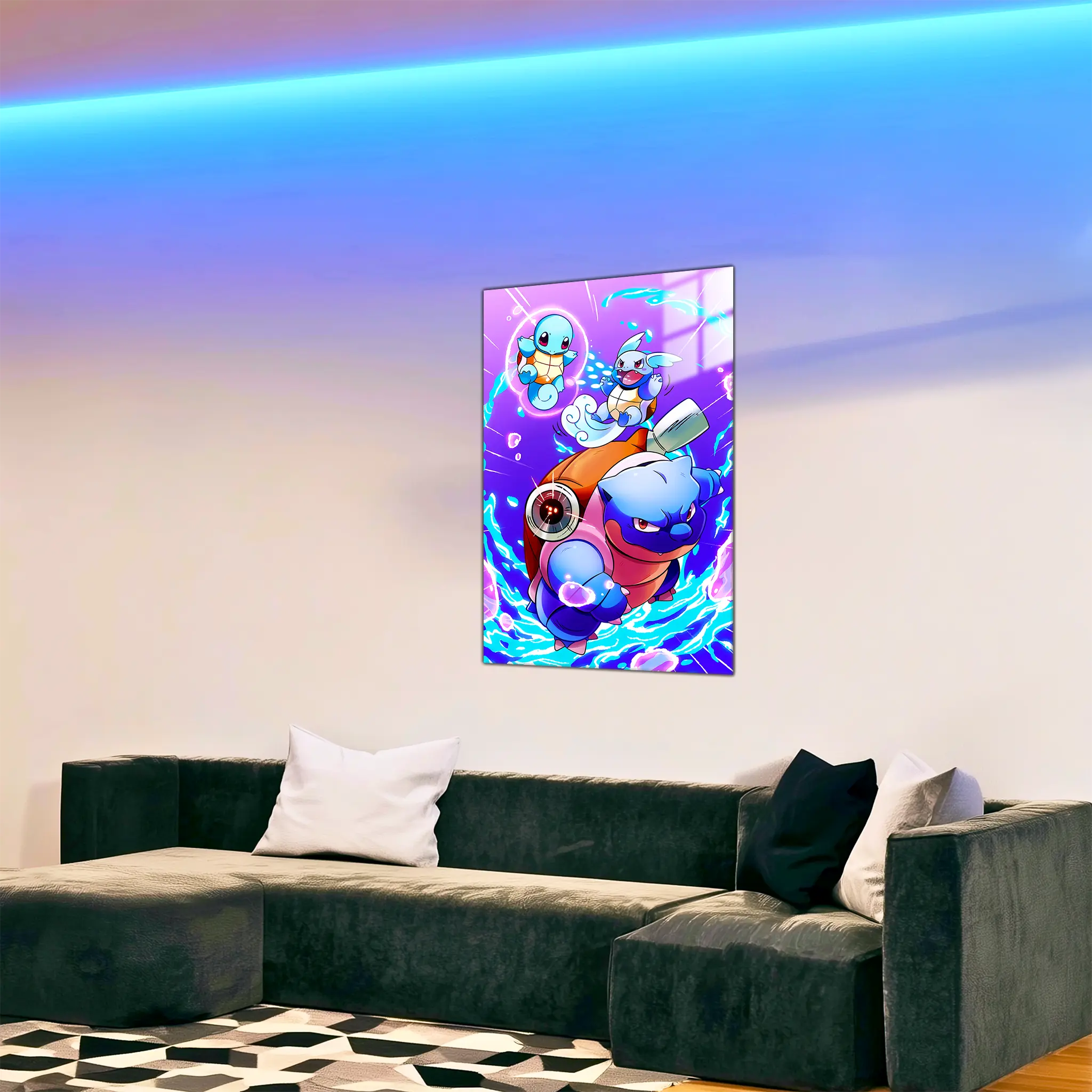 tableau-pokemon-tortank-carapuce-carabaffe-dans-le-salon | DreamWay