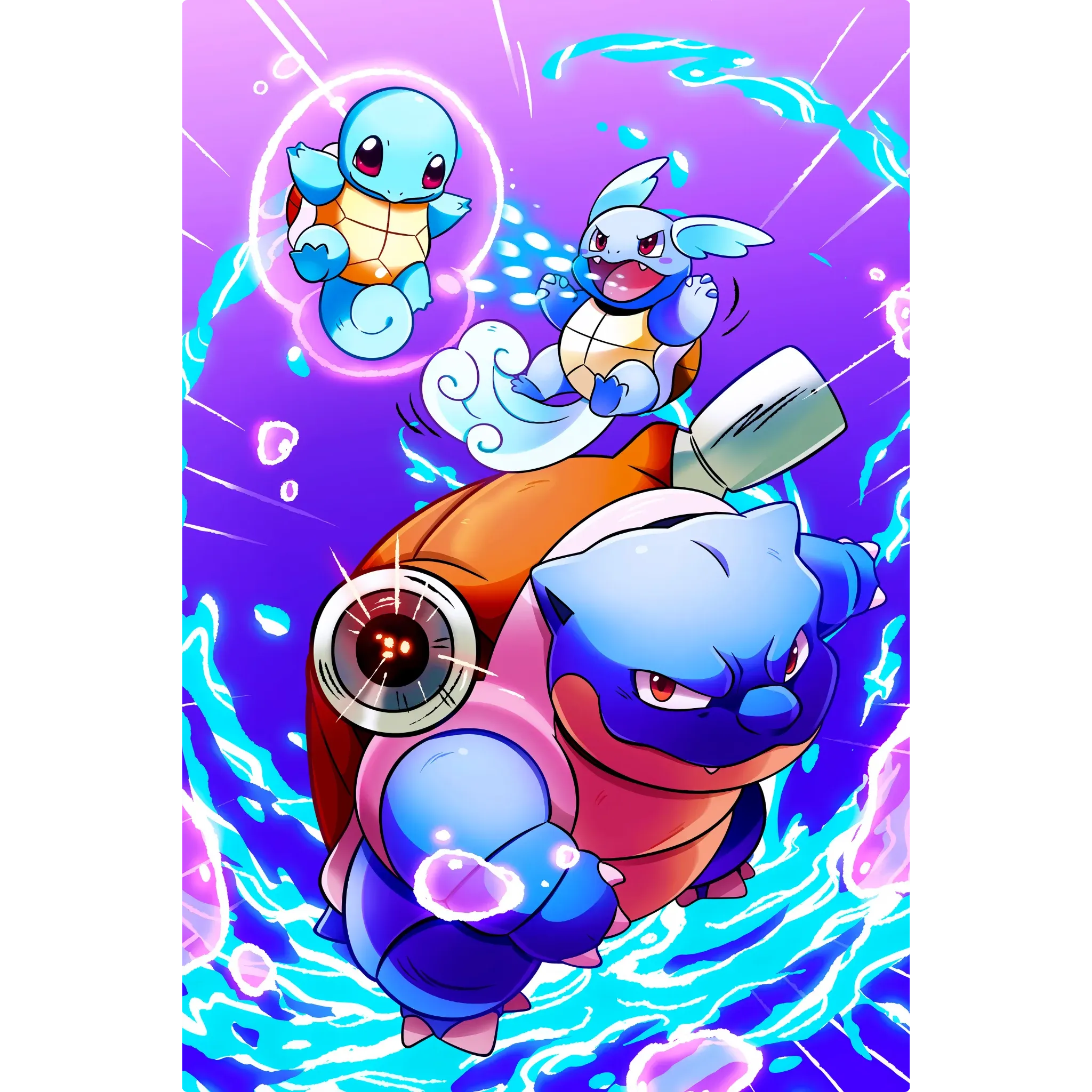 Tableau Pokémon Tortank Carapuce Et Carapaffe