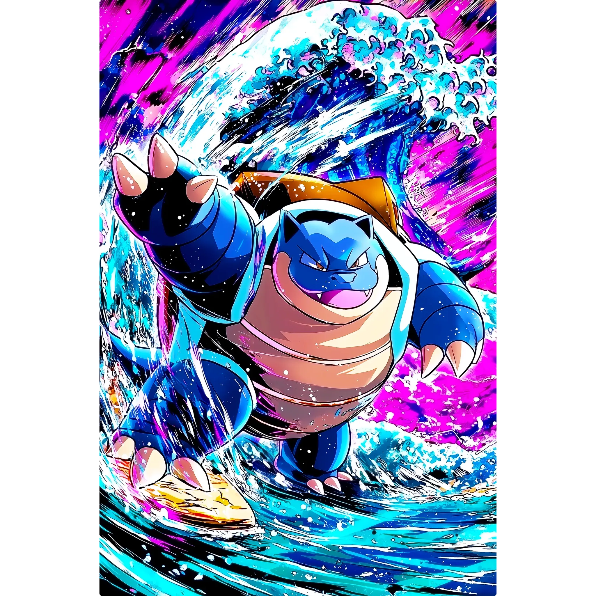 Tableau Pokémon Tortank Coloré