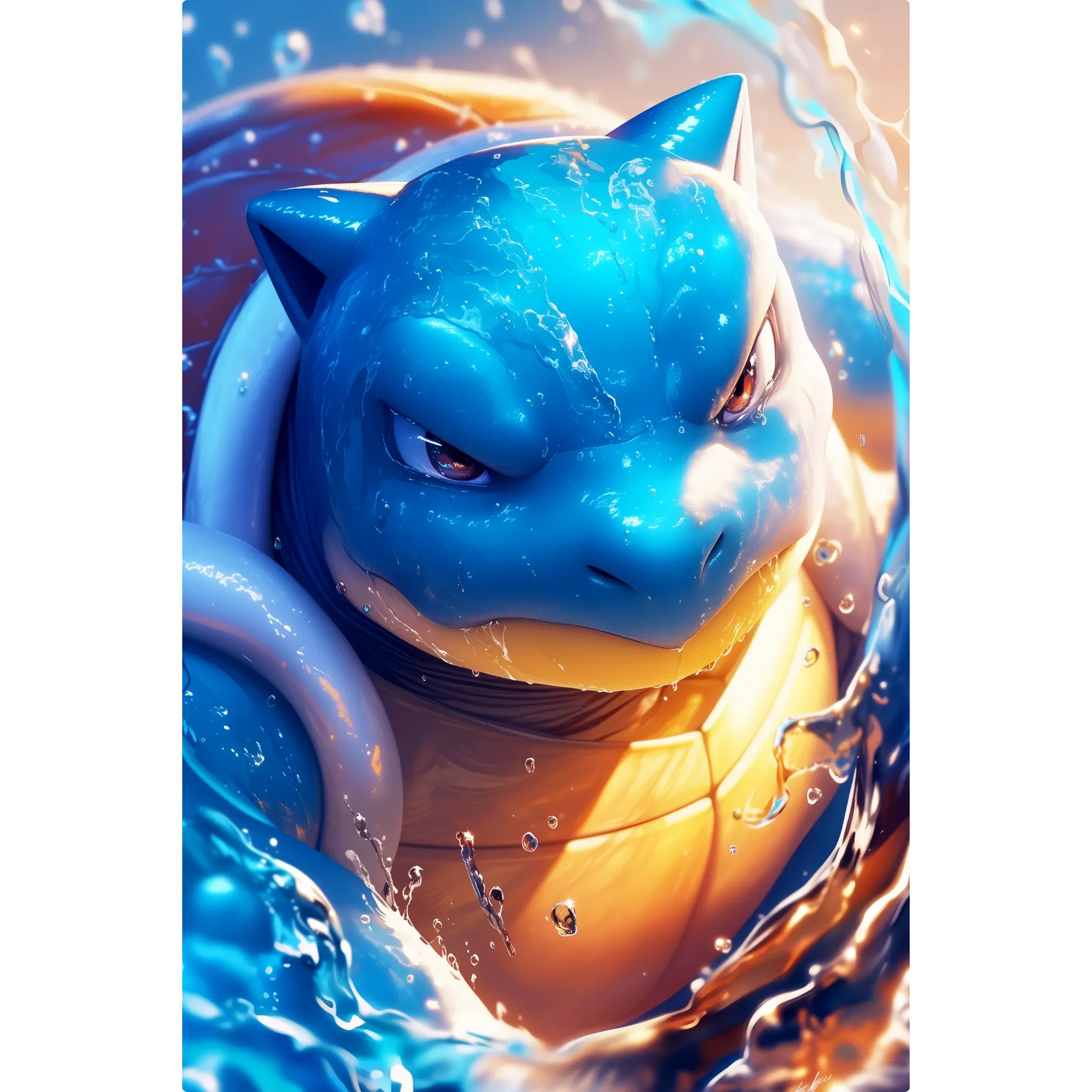 Tableau Pokémon Tortank Réaliste