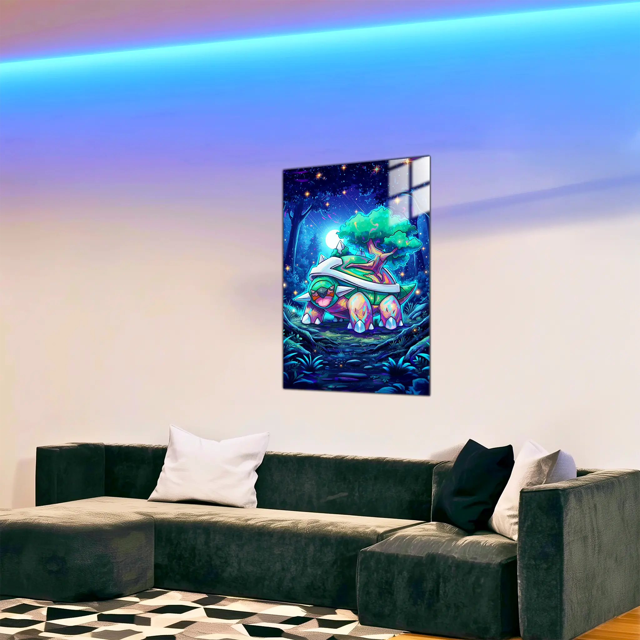tableau-pokemon-torterra-colore-dans-le-salon | DreamWay