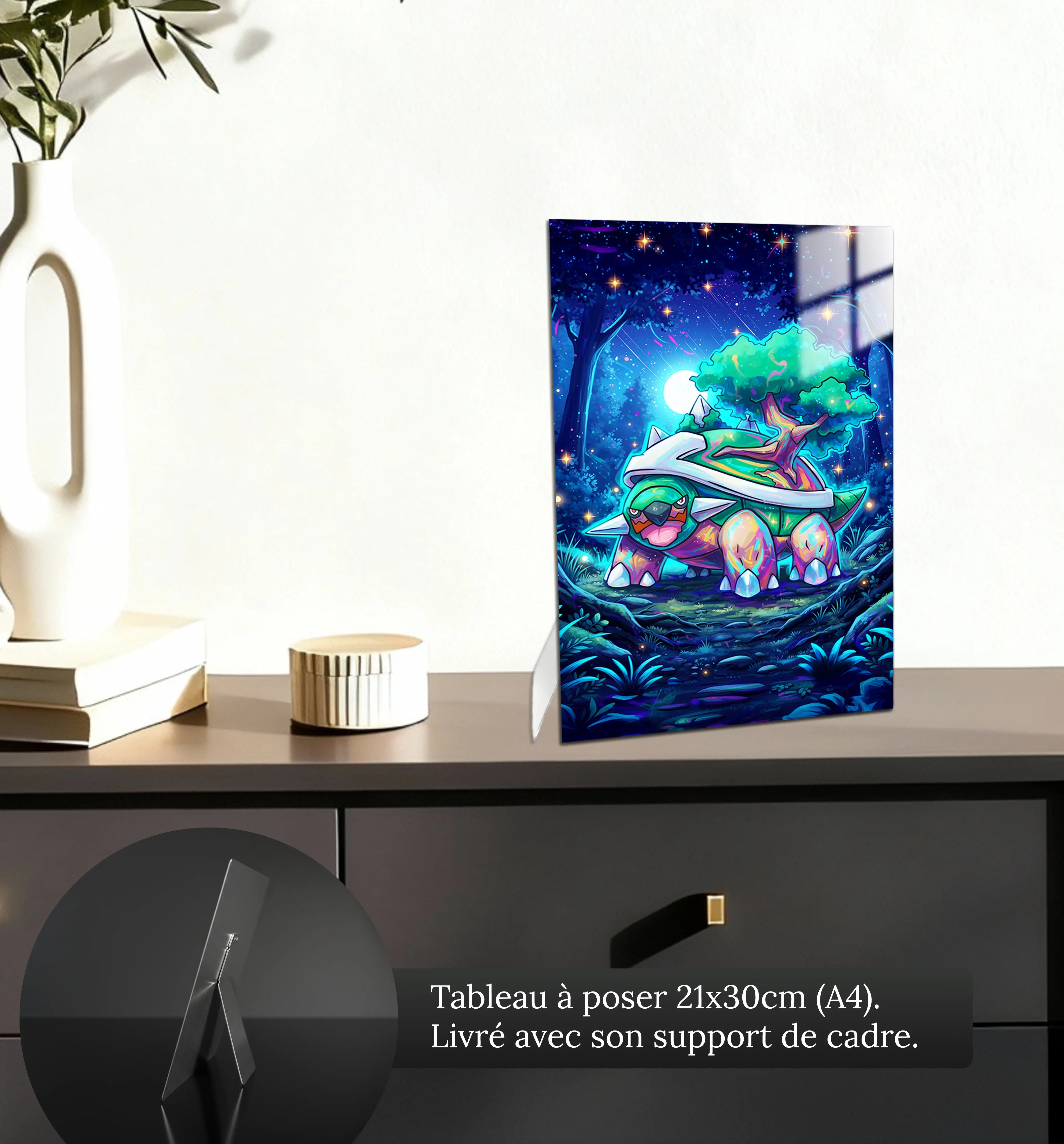 tableau-pokemon-torterra-colore-petit-format-a-poser-sur-meuble | DreamWay