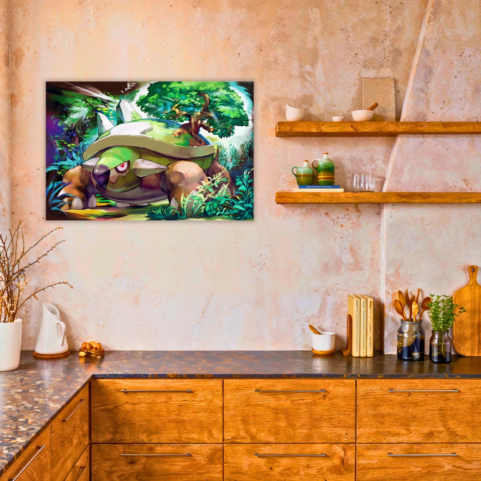 Tableau Pokémon Torterra Paysage