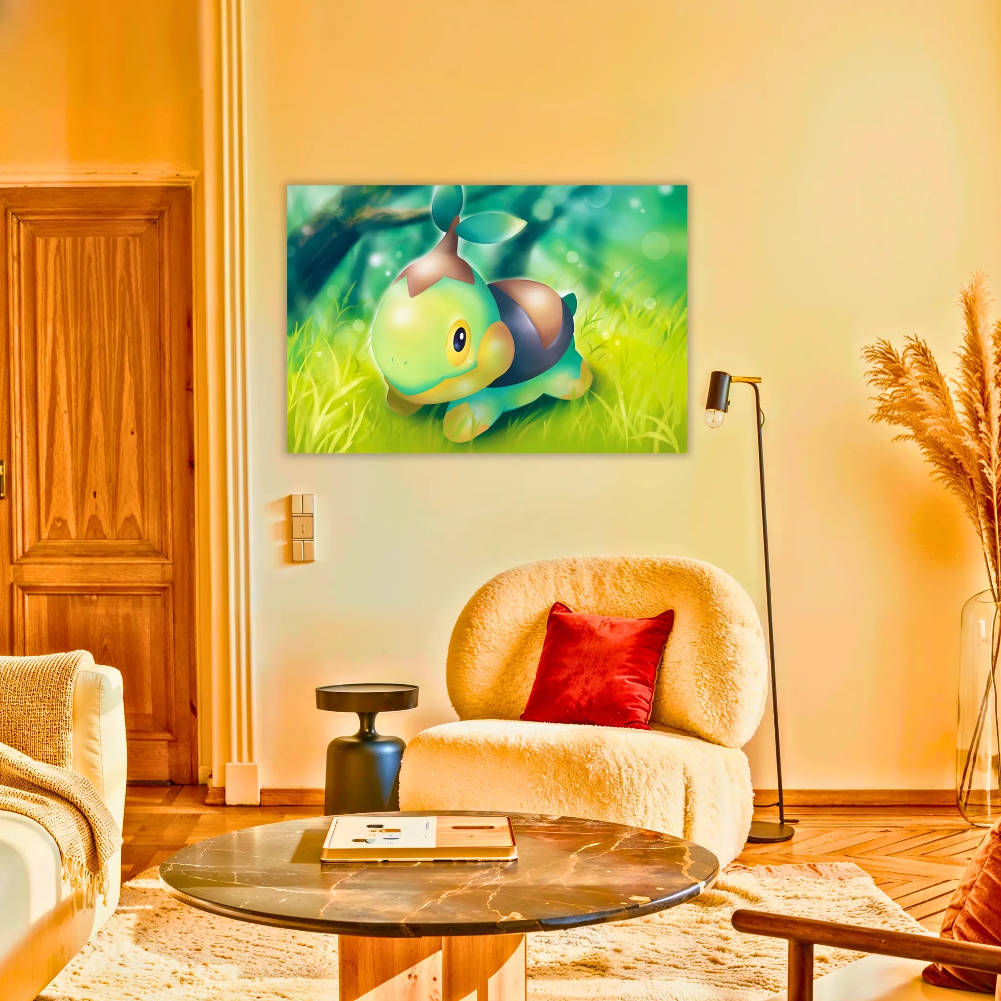 Tableau Pokémon Tortipouss Paysage