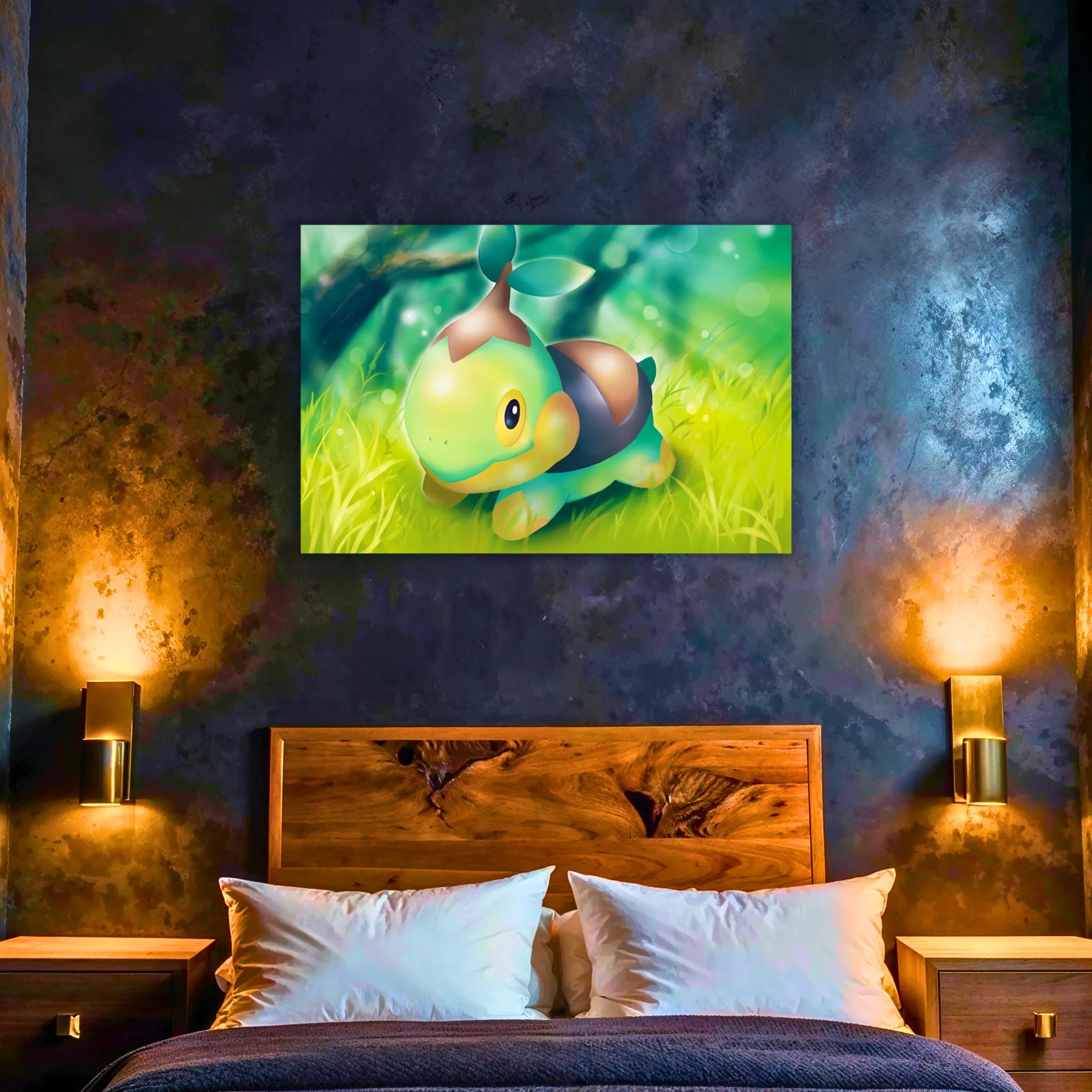 Tableau Pokémon Tortipouss Paysage