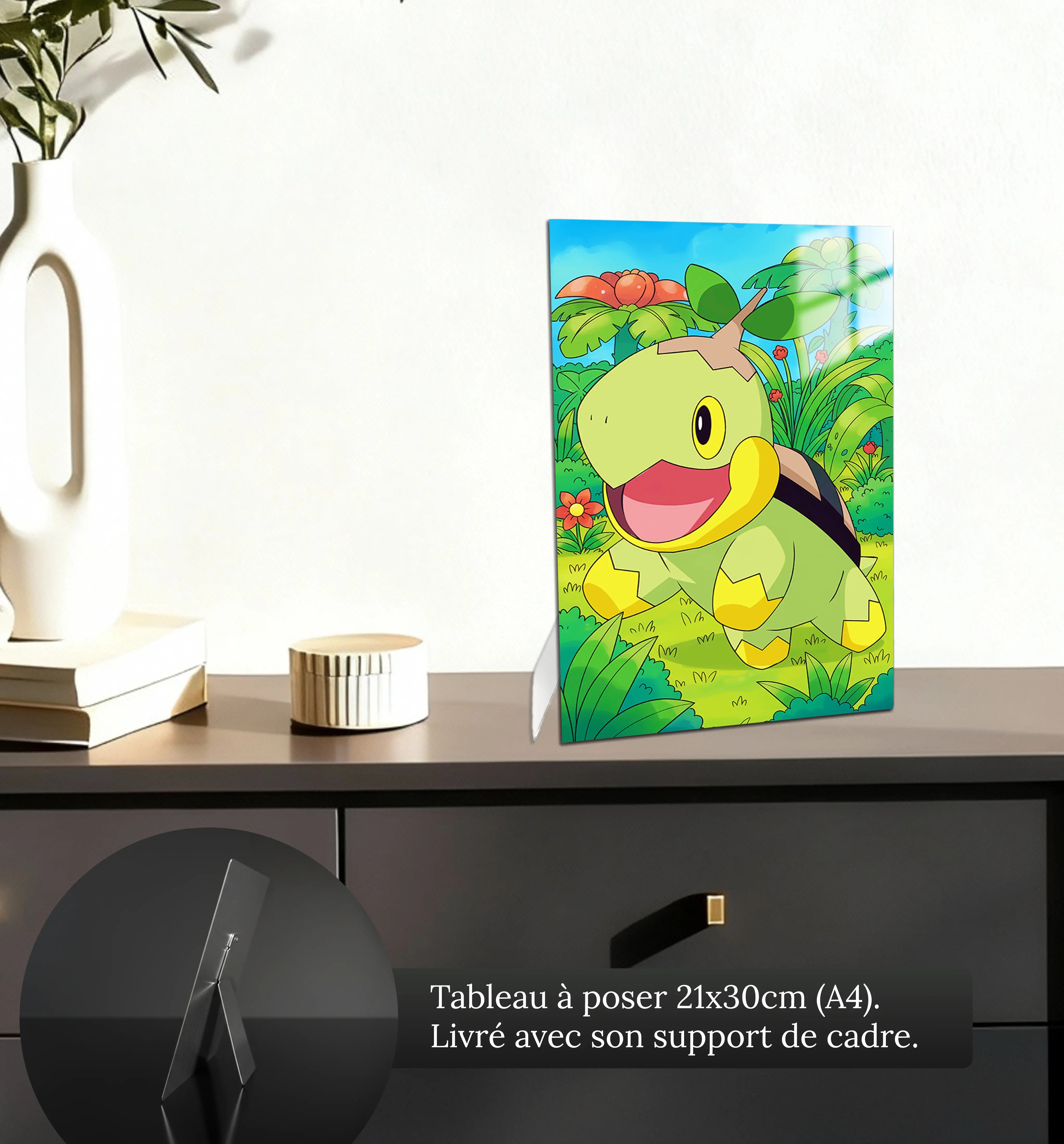 tableau-pokemon-tortipouss-petit-format-a-poser-sur-meuble | DreamWay