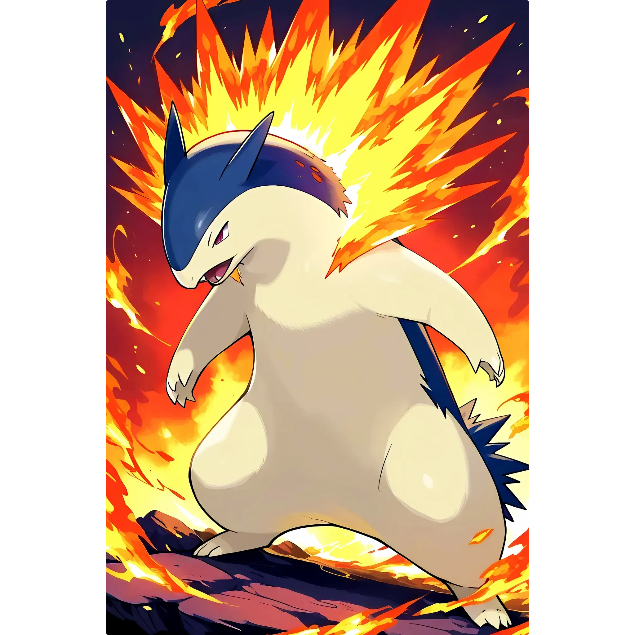 Tableau Pokémon Typhlosion Enflammé