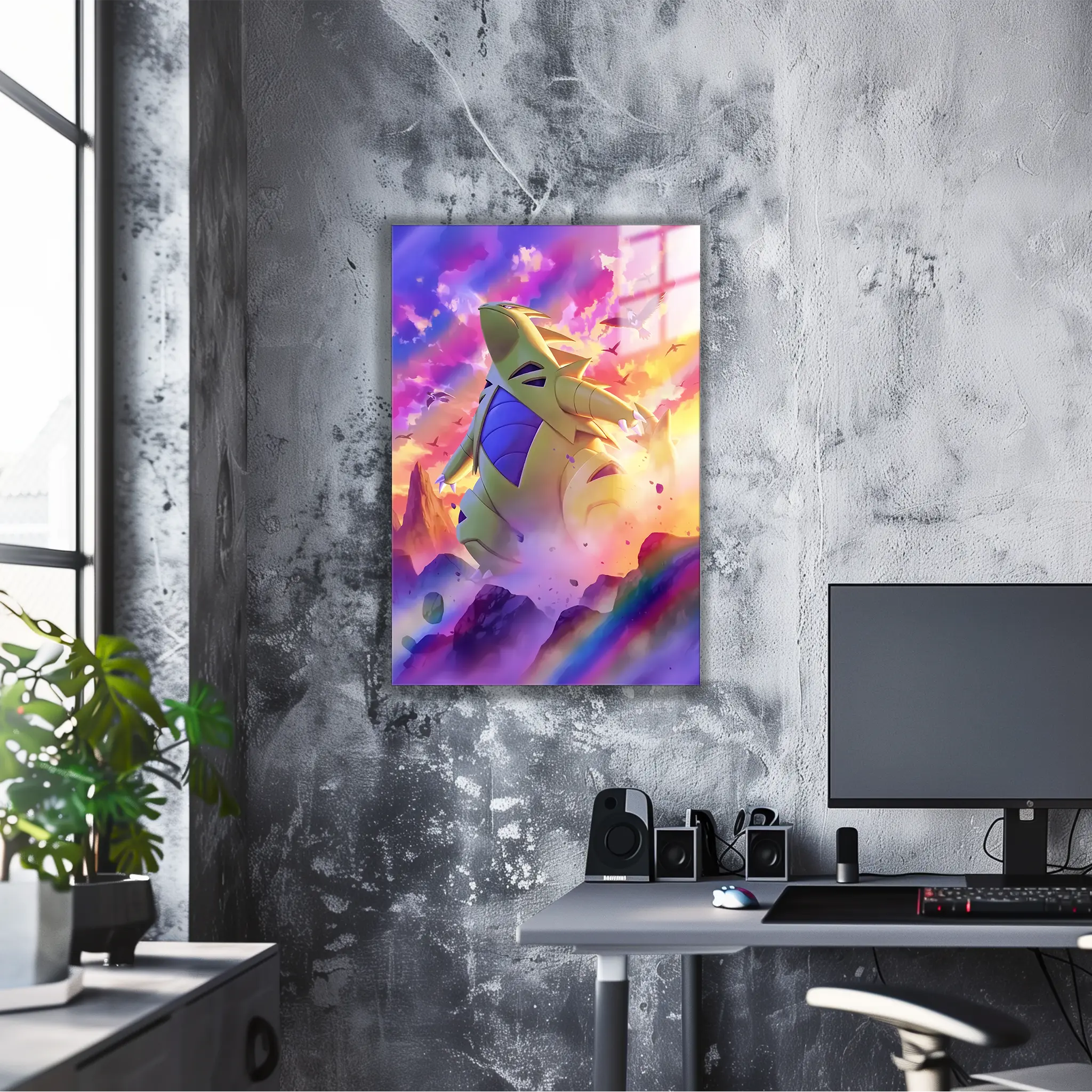 Tableau Pokémon Tyranocif Coloré