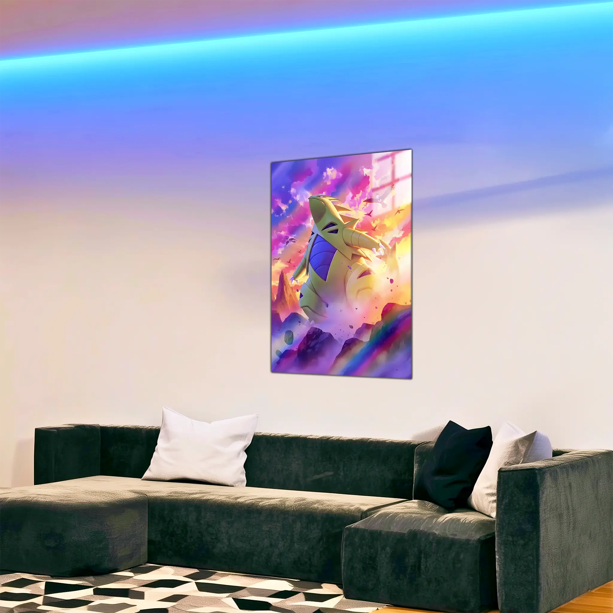 tableau-pokemon-tyranocif-colore-dans-le-salon | DreamWay
