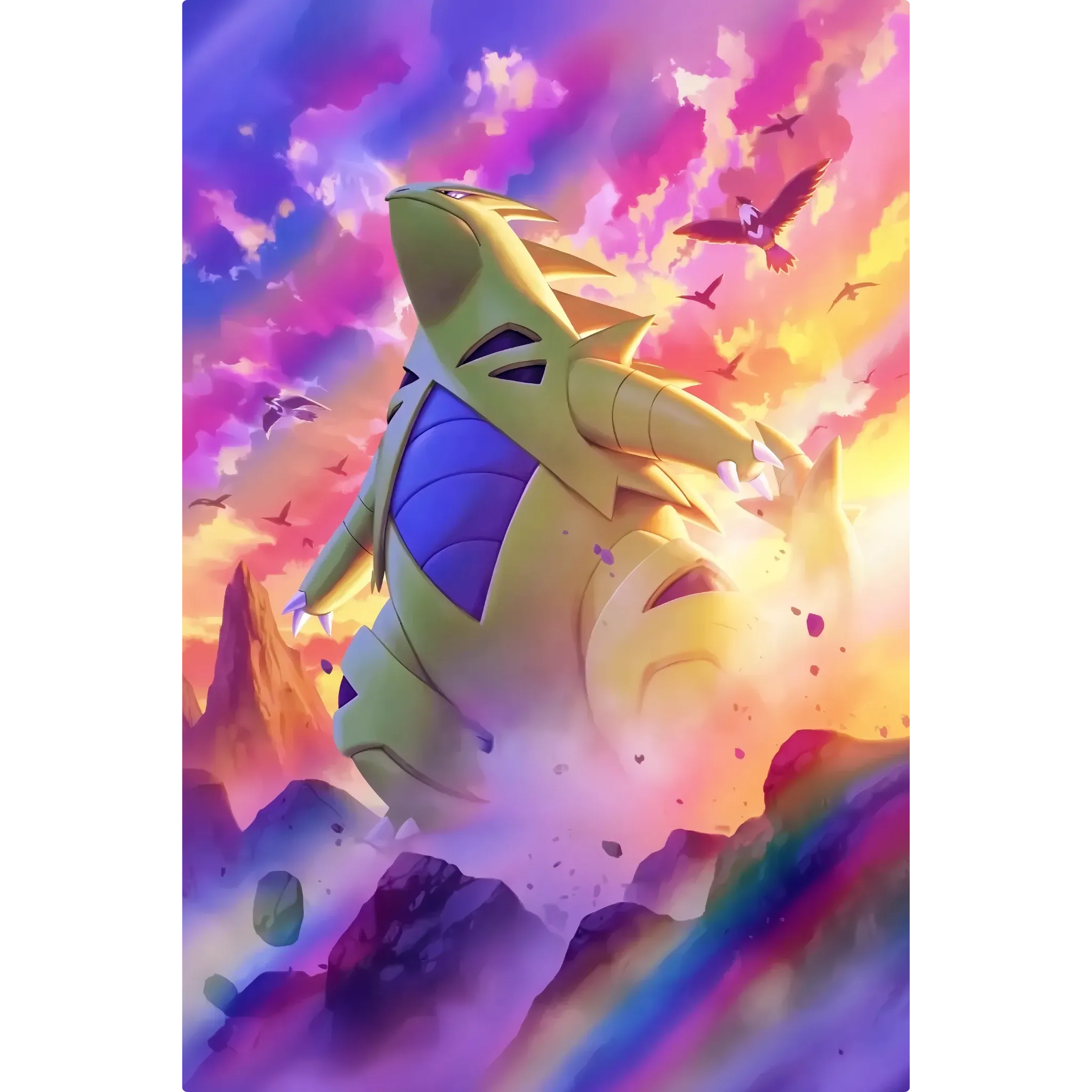 Tableau Pokémon Tyranocif Coloré