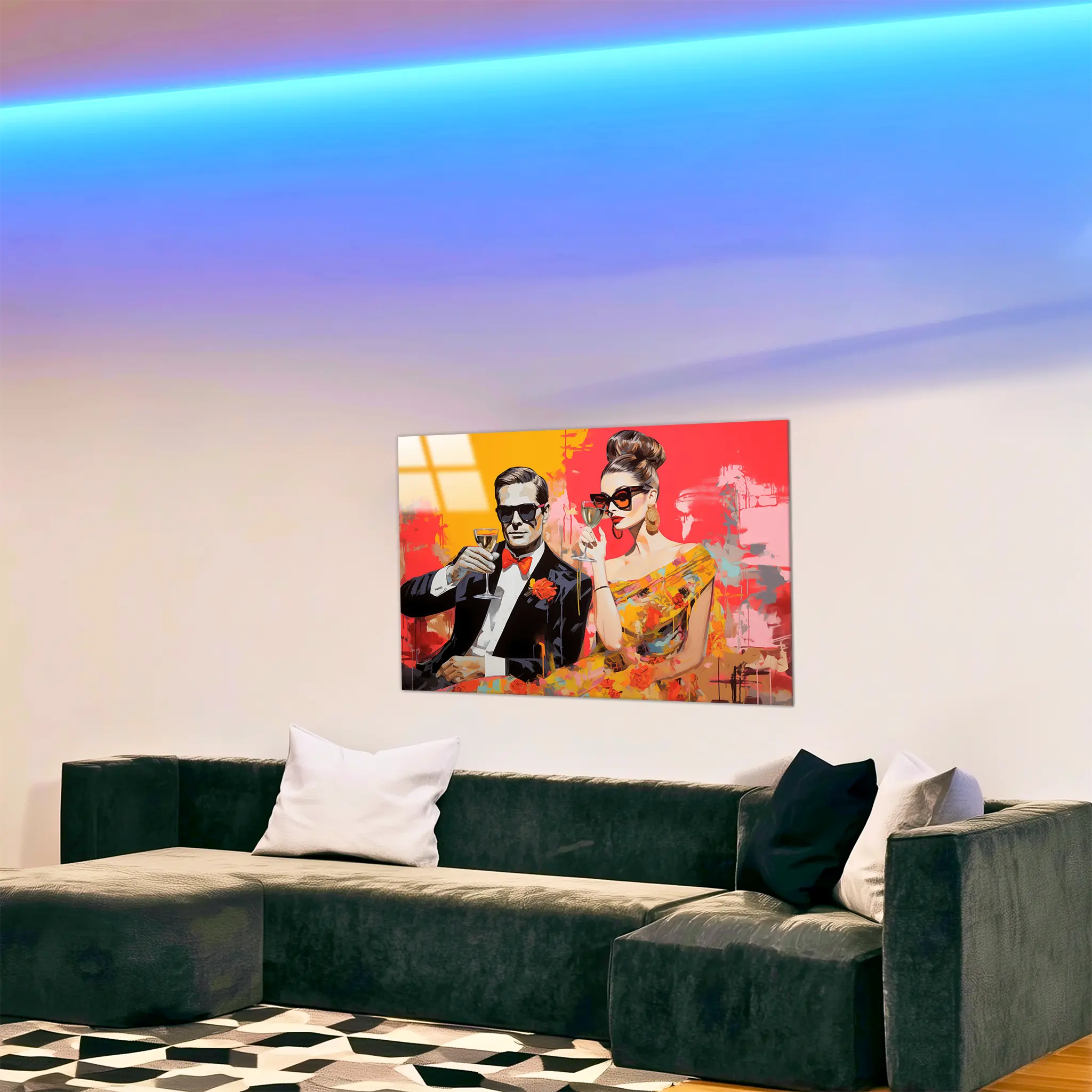 tableau-pop-art-luxe-dans-le-salon | DreamWay