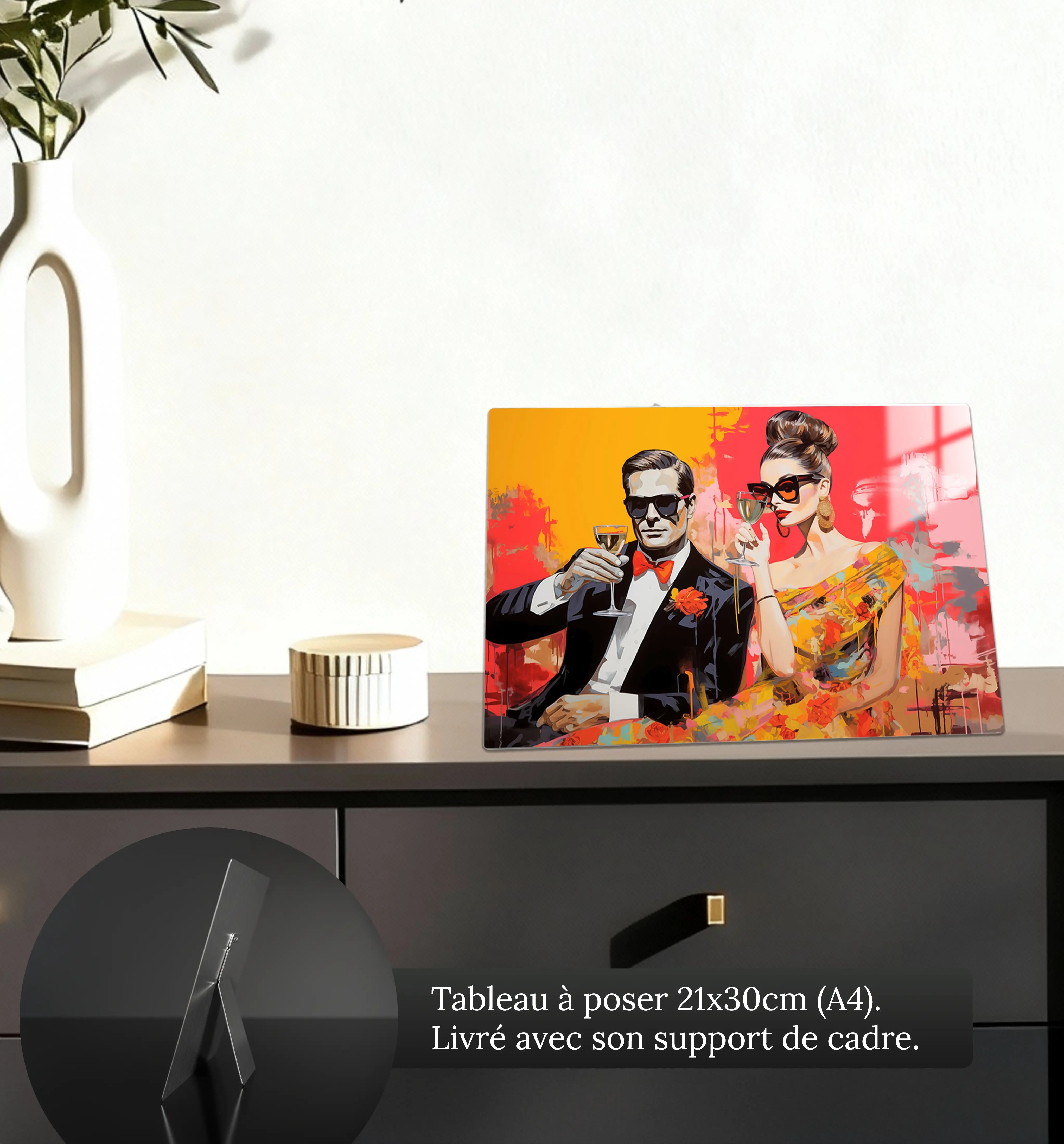 tableau-pop-art-luxe-petit-format-a-poser-sur-meuble | DreamWay