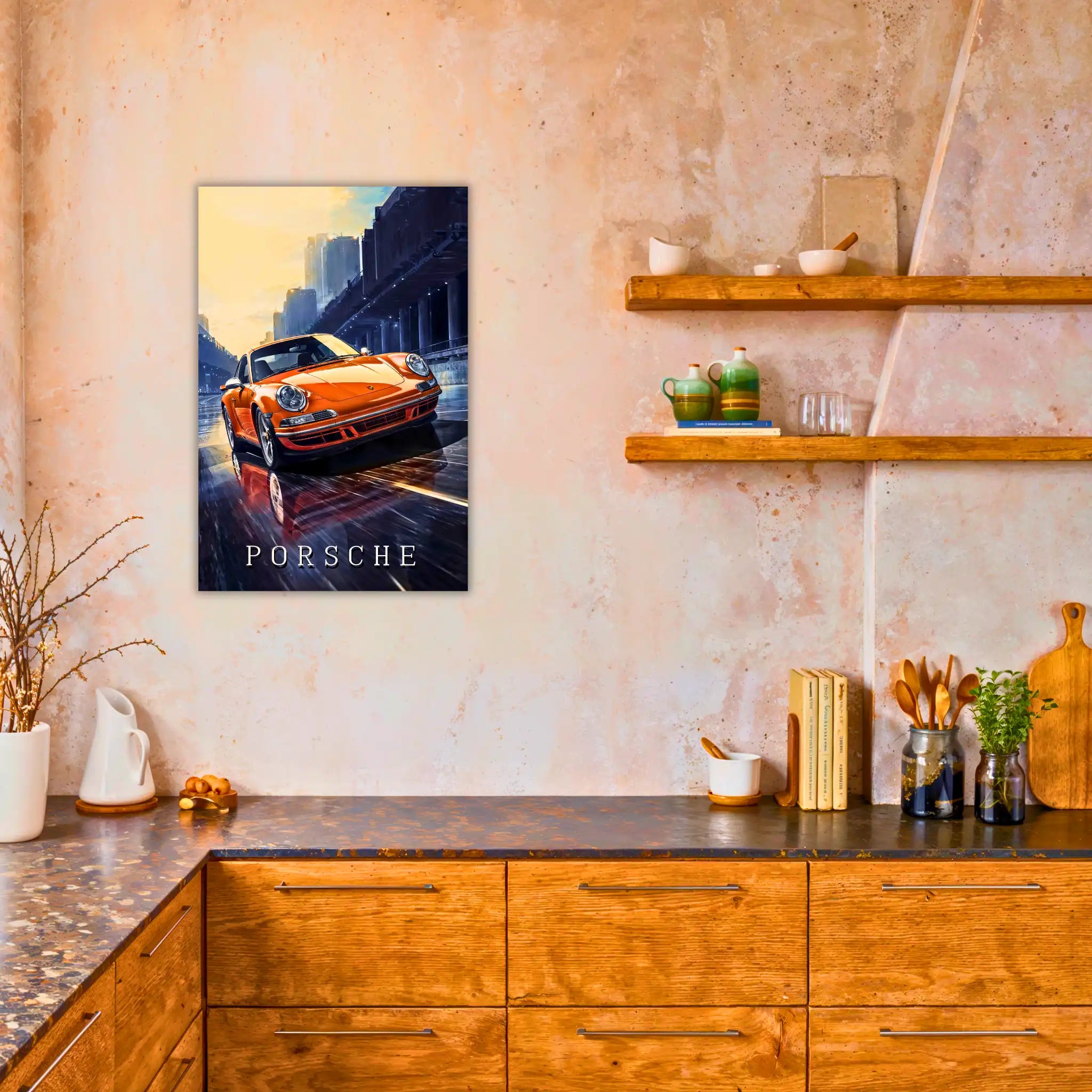 tableau-porsche-vintage-dans-la-cuisine | DreamWay