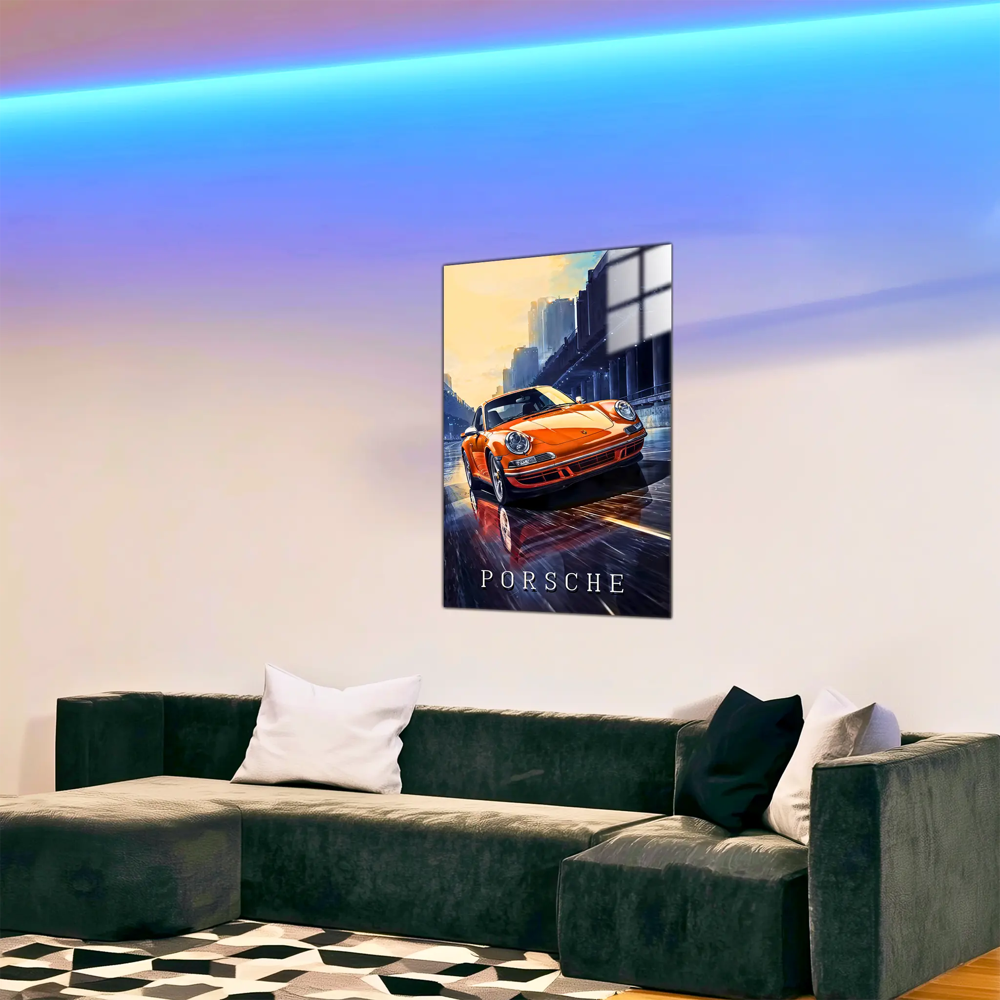 tableau-porsche-vintage-dans-le-salon | DreamWay