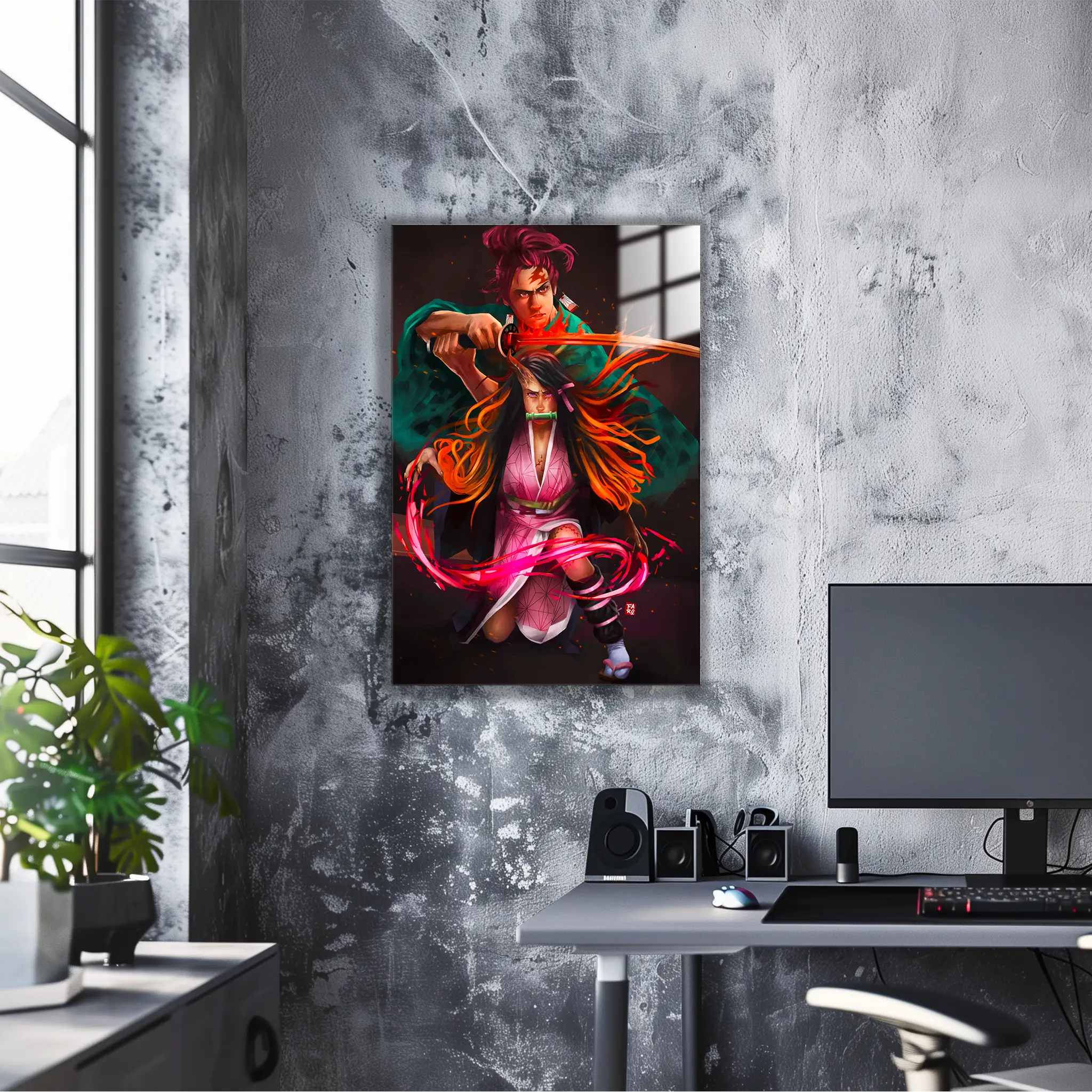 tableau-portrait-demon-slayer-tanjiro-nezuko | DreamWay