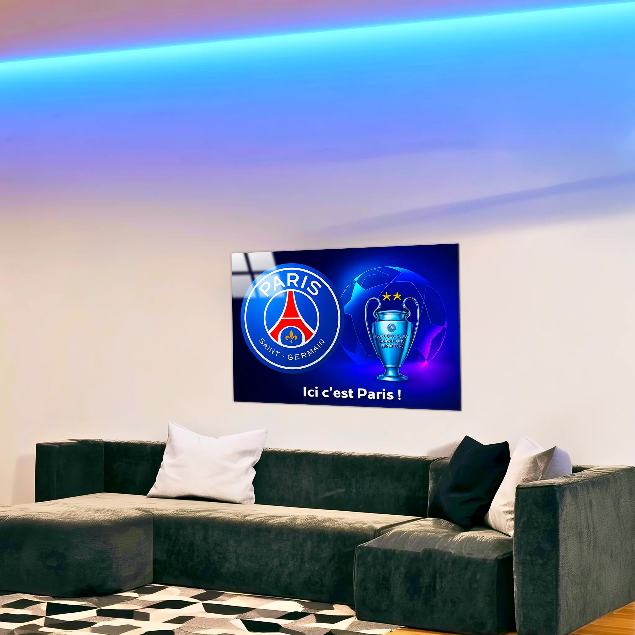 Tableau PSG Ligue Des Champions Avec Les 2 Étoiles