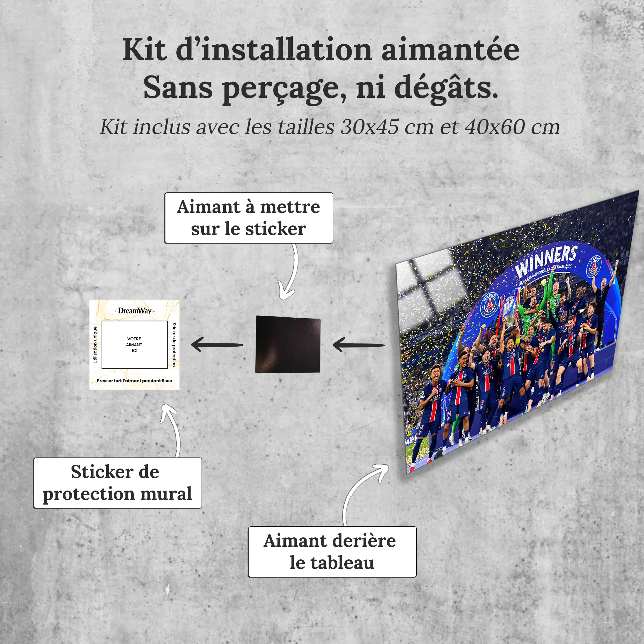 tableau-psg-vainqueur-avec-installation-aimantee | DreamWay