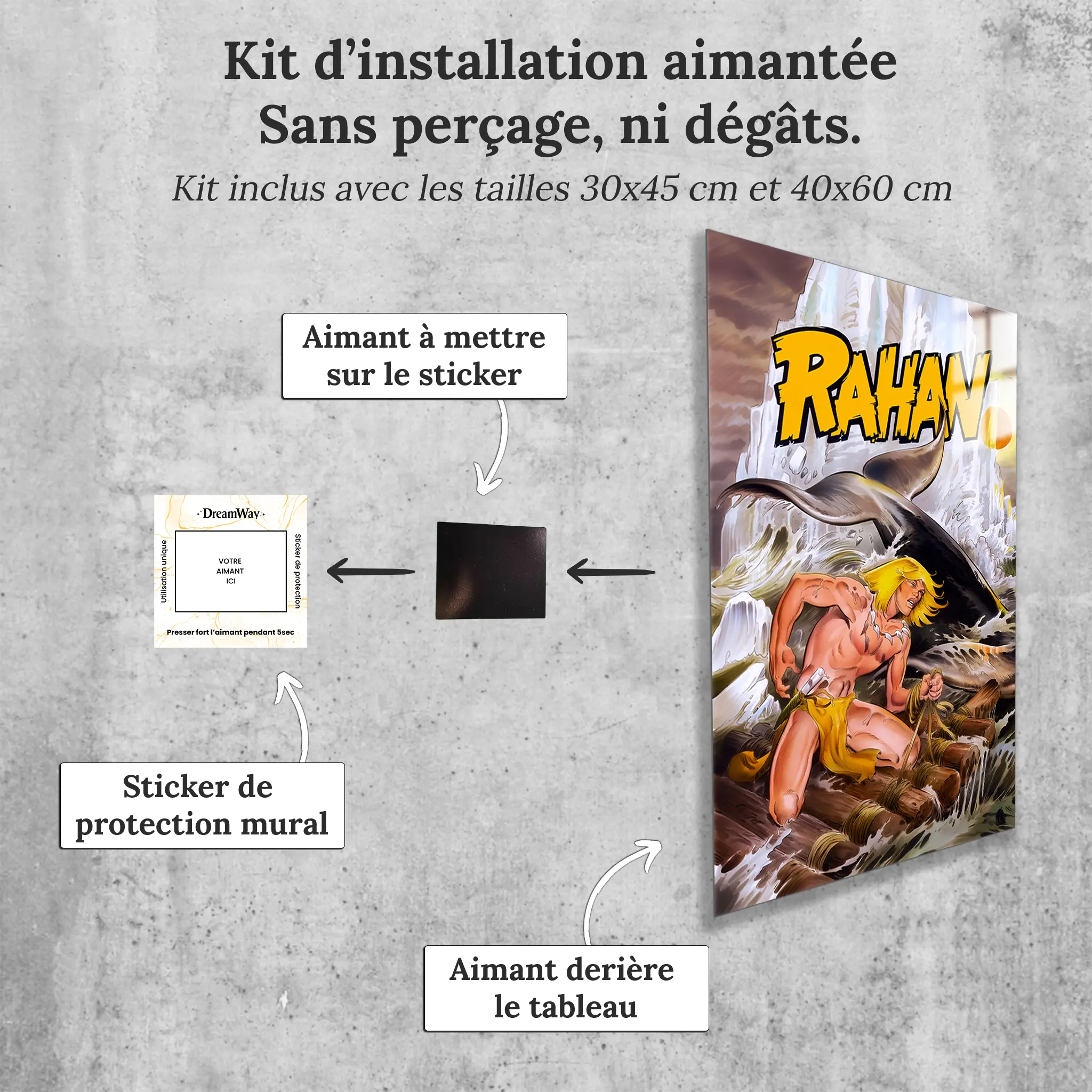 tableau-rahan-la-horde-des-bannis-avec-installation-aimantee | DreamWay