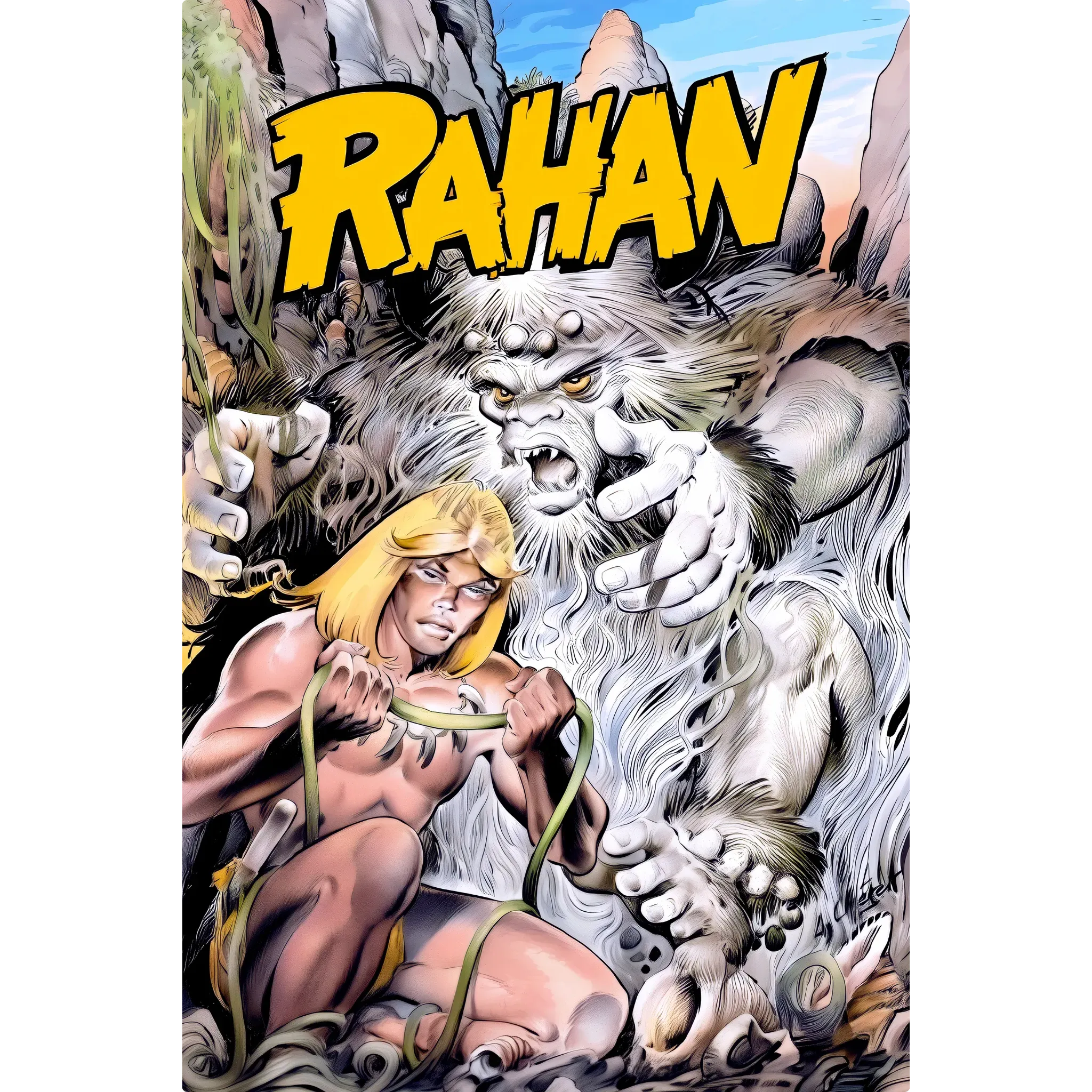 Tableau Rahan La Liane Magique