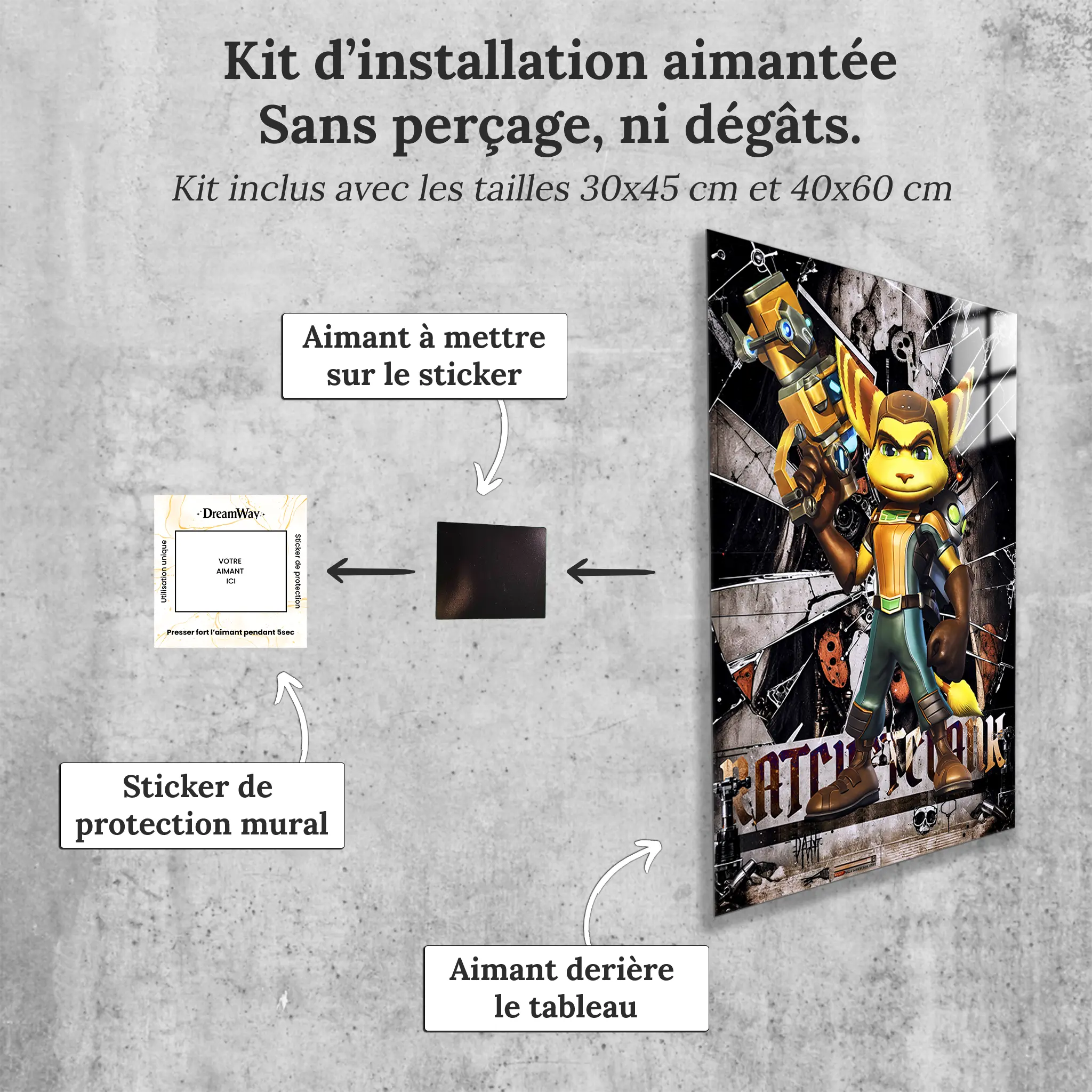 tableau-ratchet-and-clank-avec-installation-aimantee | DreamWay