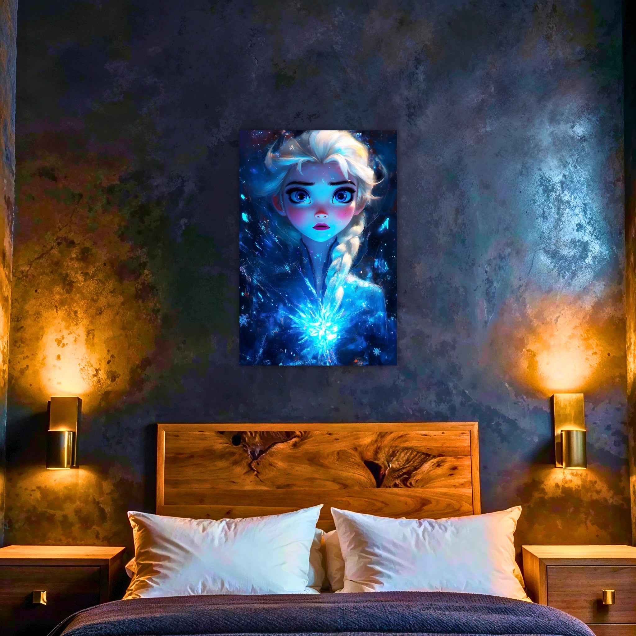 Tableau La Reine Des Neiges Elsa Neige Lumineuse