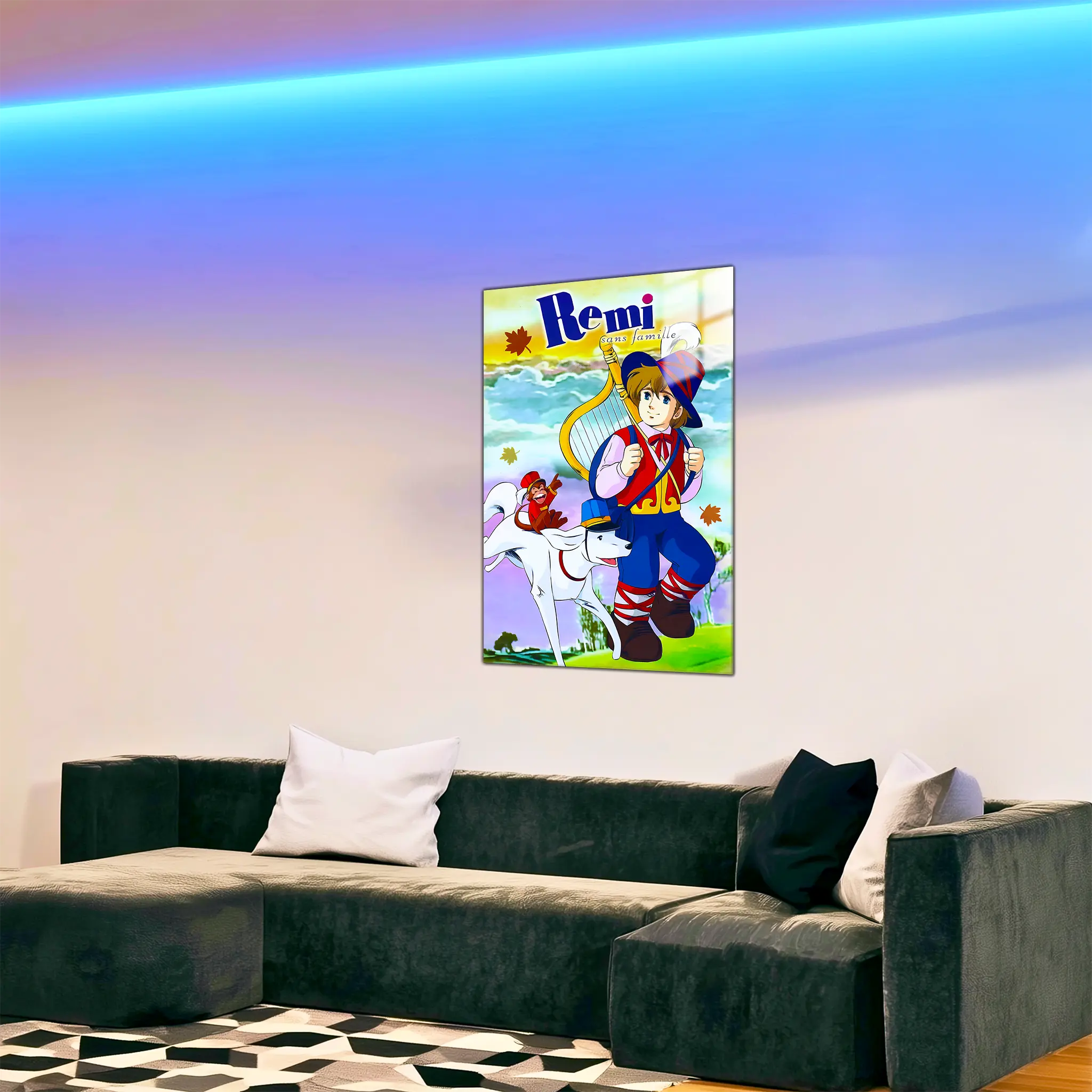 tableau-remi-sans-famille-capi-et-joli-coeur-dans-le-salon | DreamWay