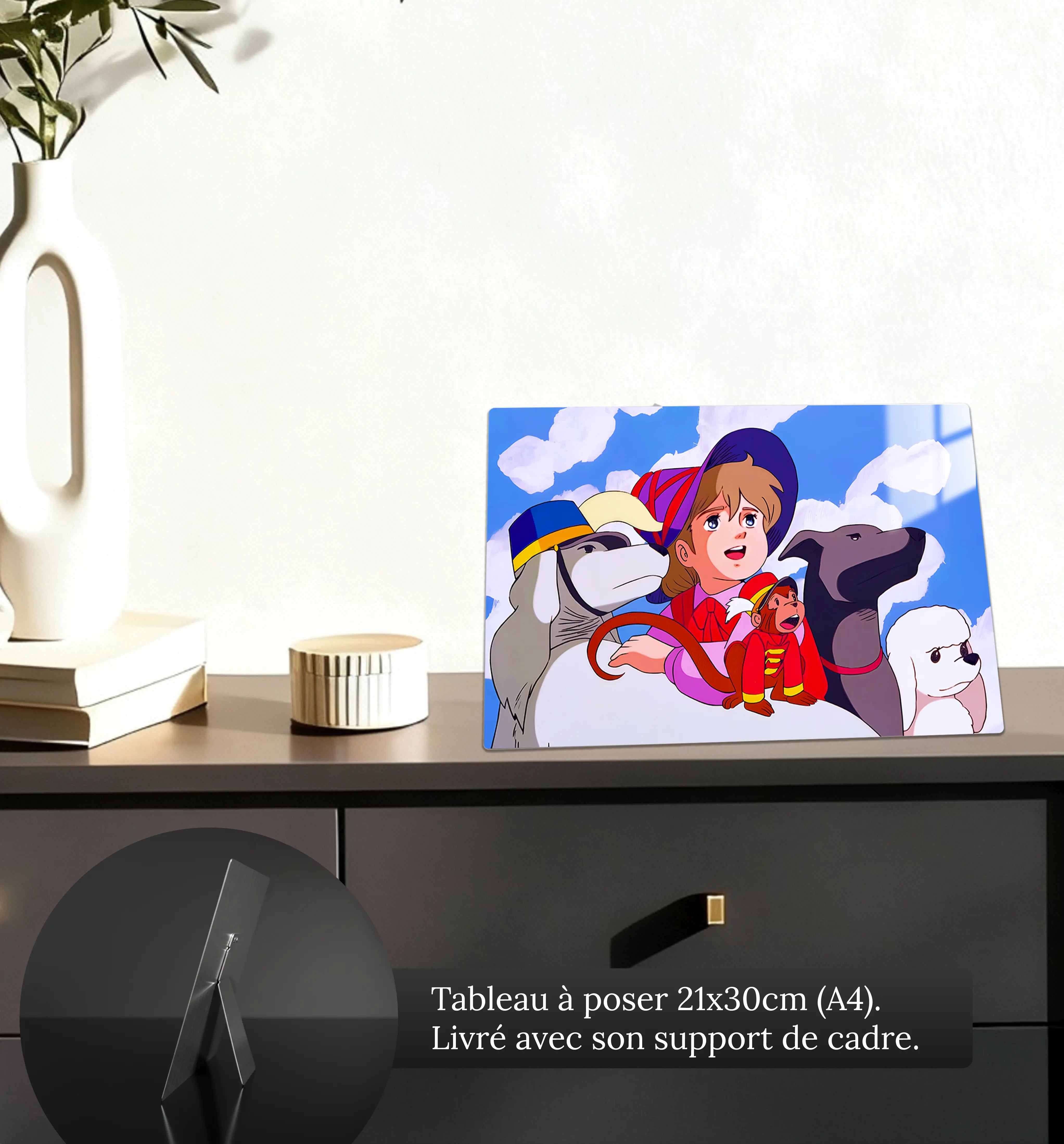 tableau-remi-sans-famille-et-ses-amis-les-animaux-petit-format-a-poser-sur-meuble | DreamWay