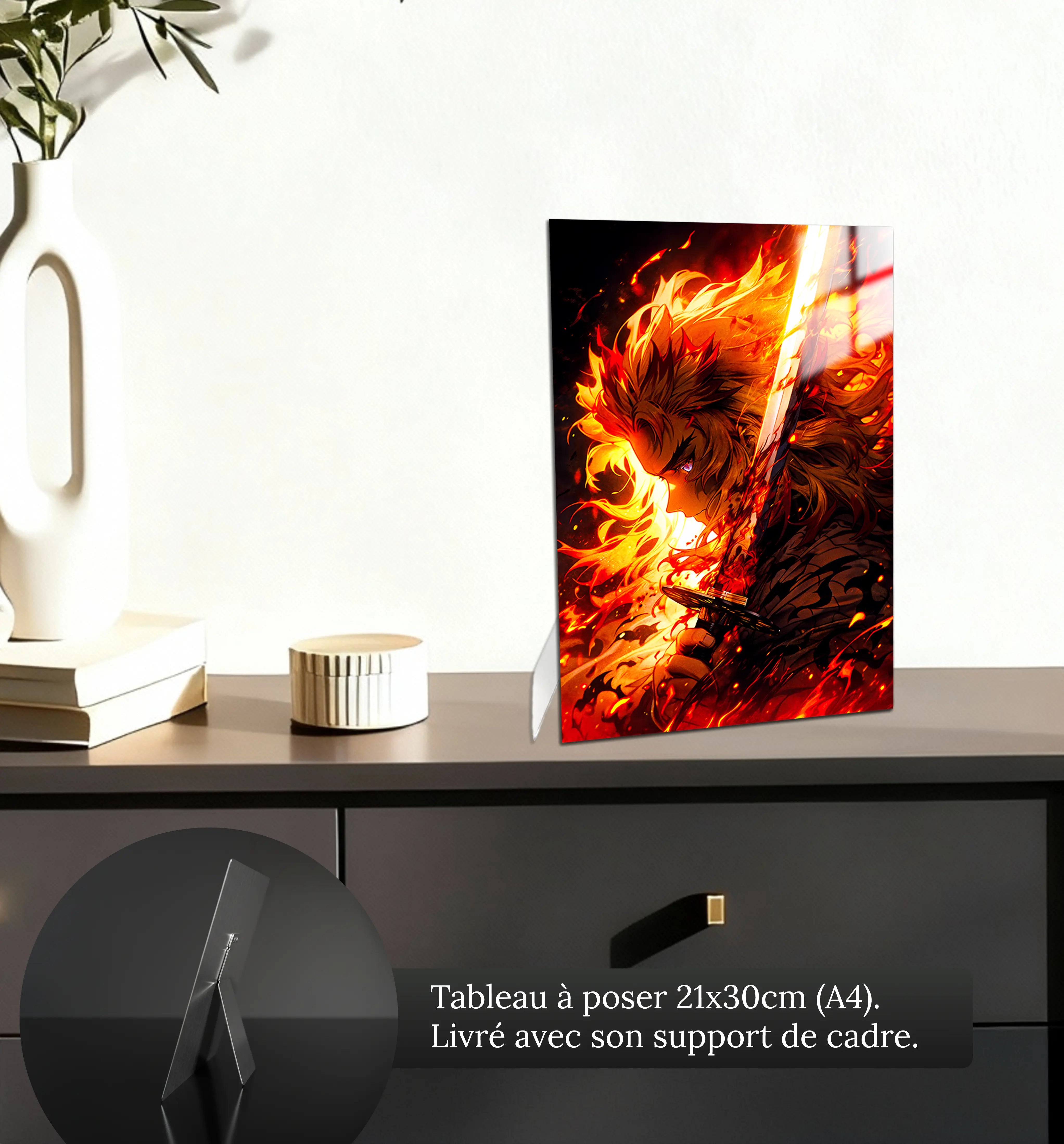 tableau-rengoku-souffle-de-laflamme-petit-format-a-poser-sur-meuble | DreamWay