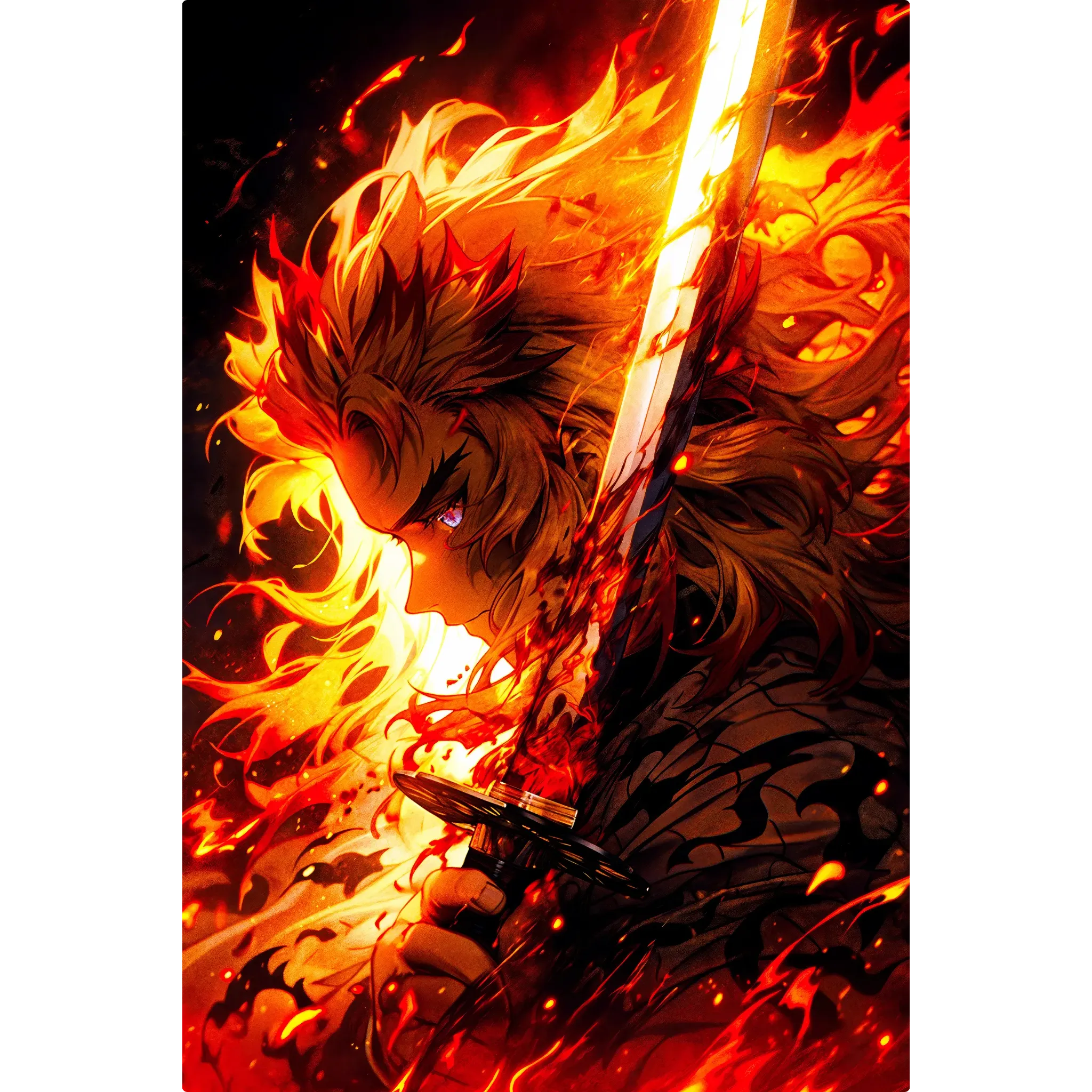 Tableau Rengoku Souffle De La Flamme