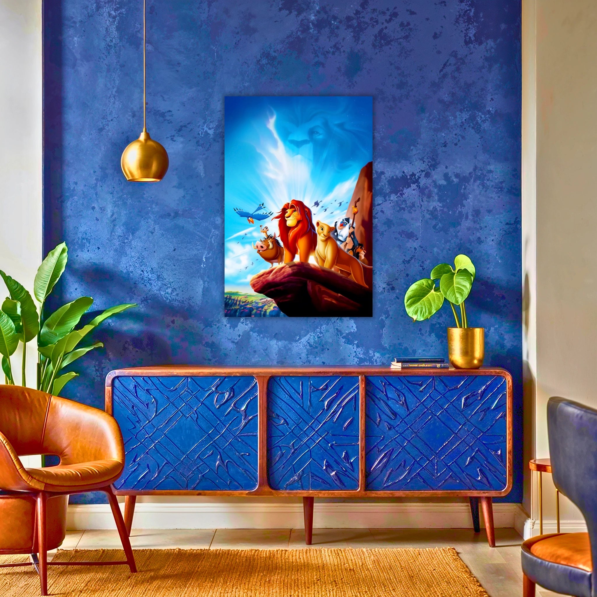 tableau-roi-lion-sur-la-falaise-au-dessus-du-buffet | DreamWay