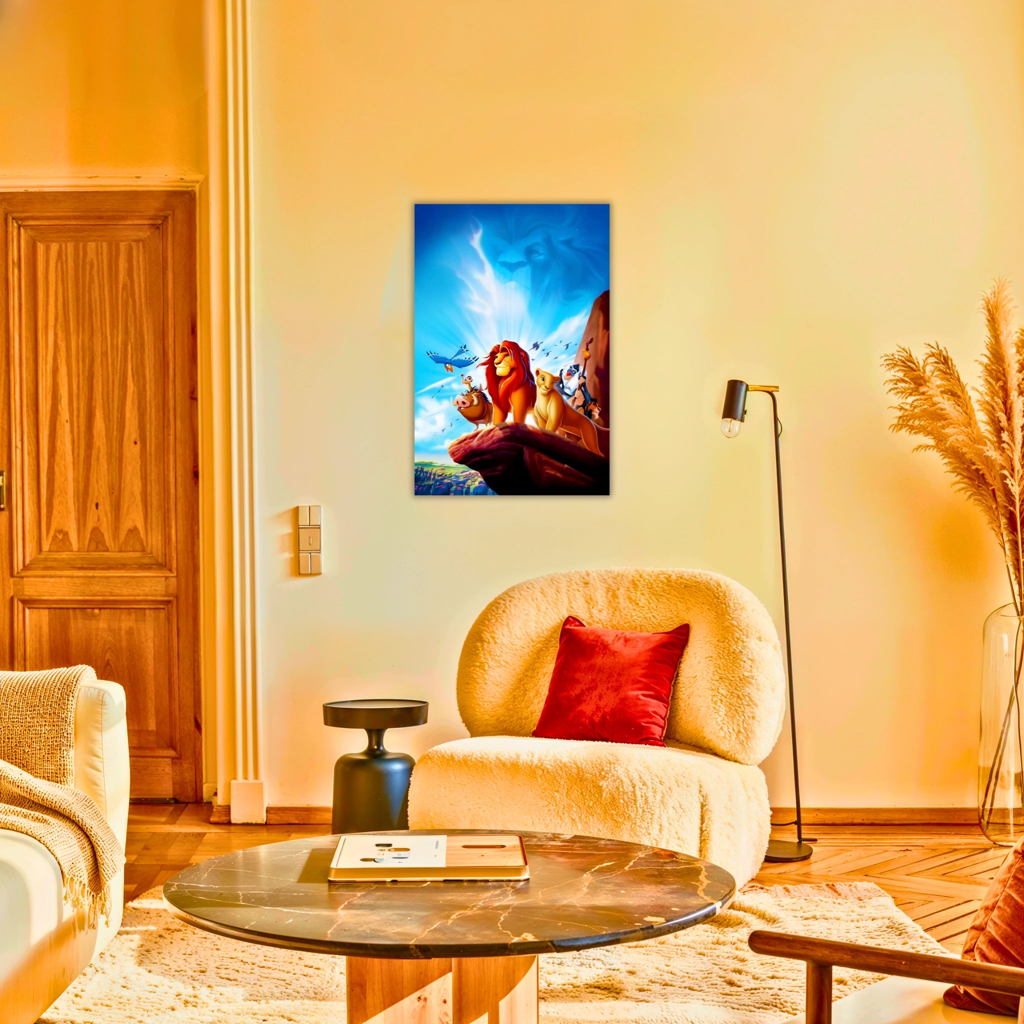 tableau-roi-lion-sur-la-falaise-au-salon | DreamWay