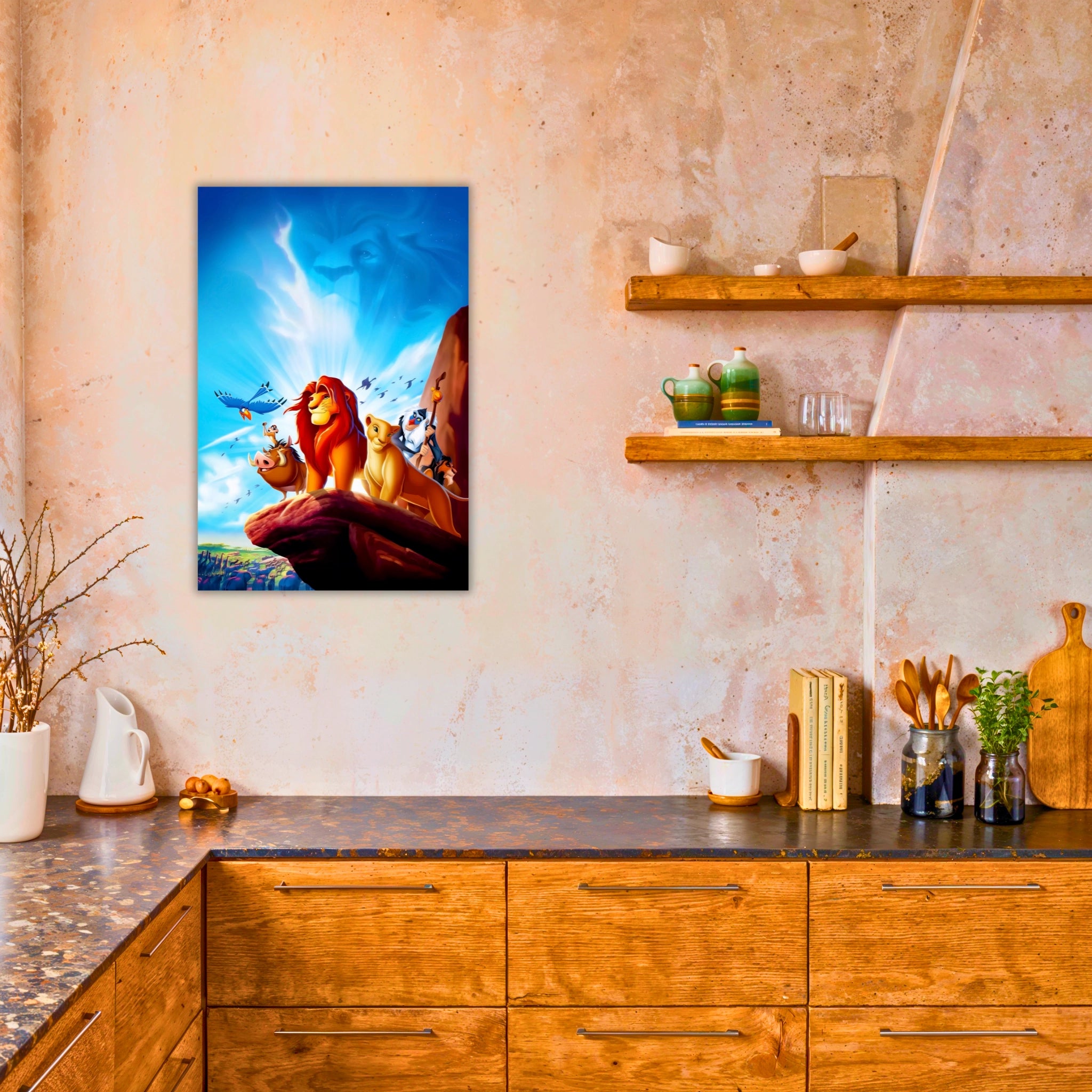 tableau-roi-lion-sur-la-falaise-dans-la-cuisine | DreamWay