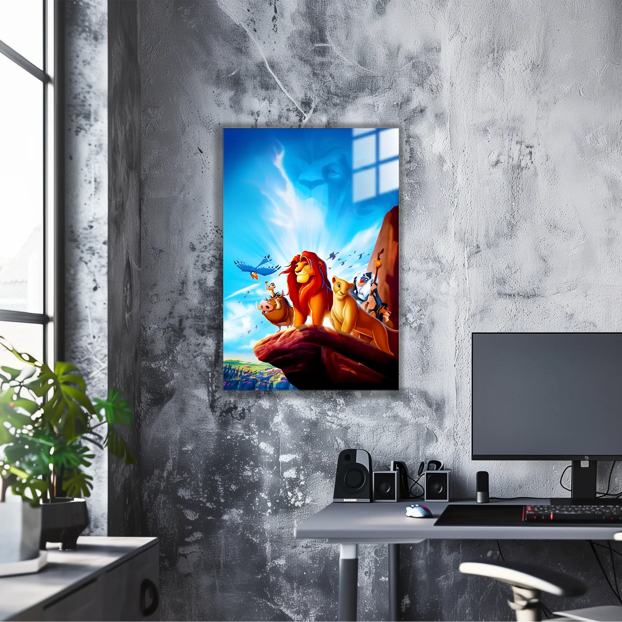 tableau-roi-lion-sur-la-falaise | DreamWay