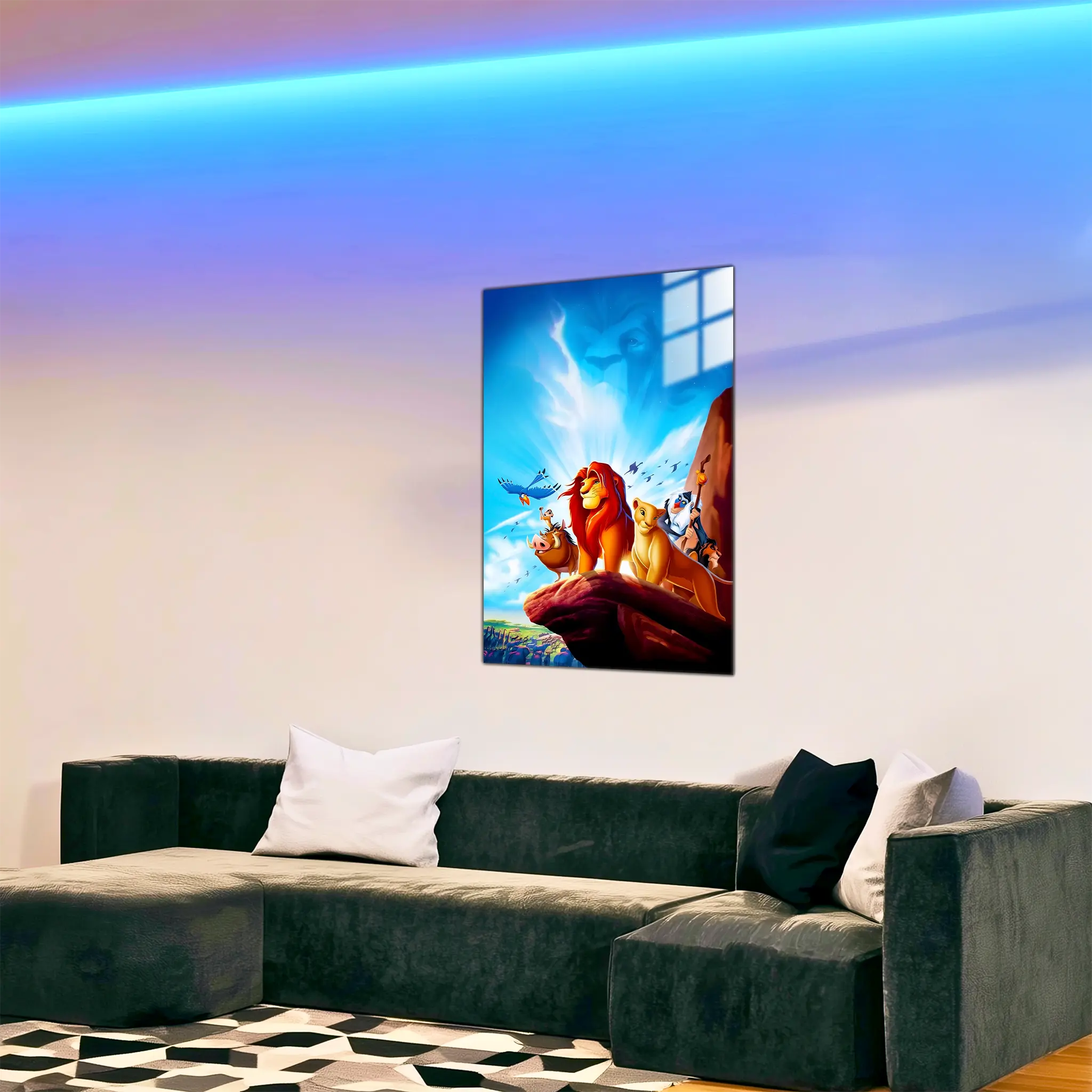 tableau-roi-lion-sur-la-falaise-dans-le-salon | DreamWay