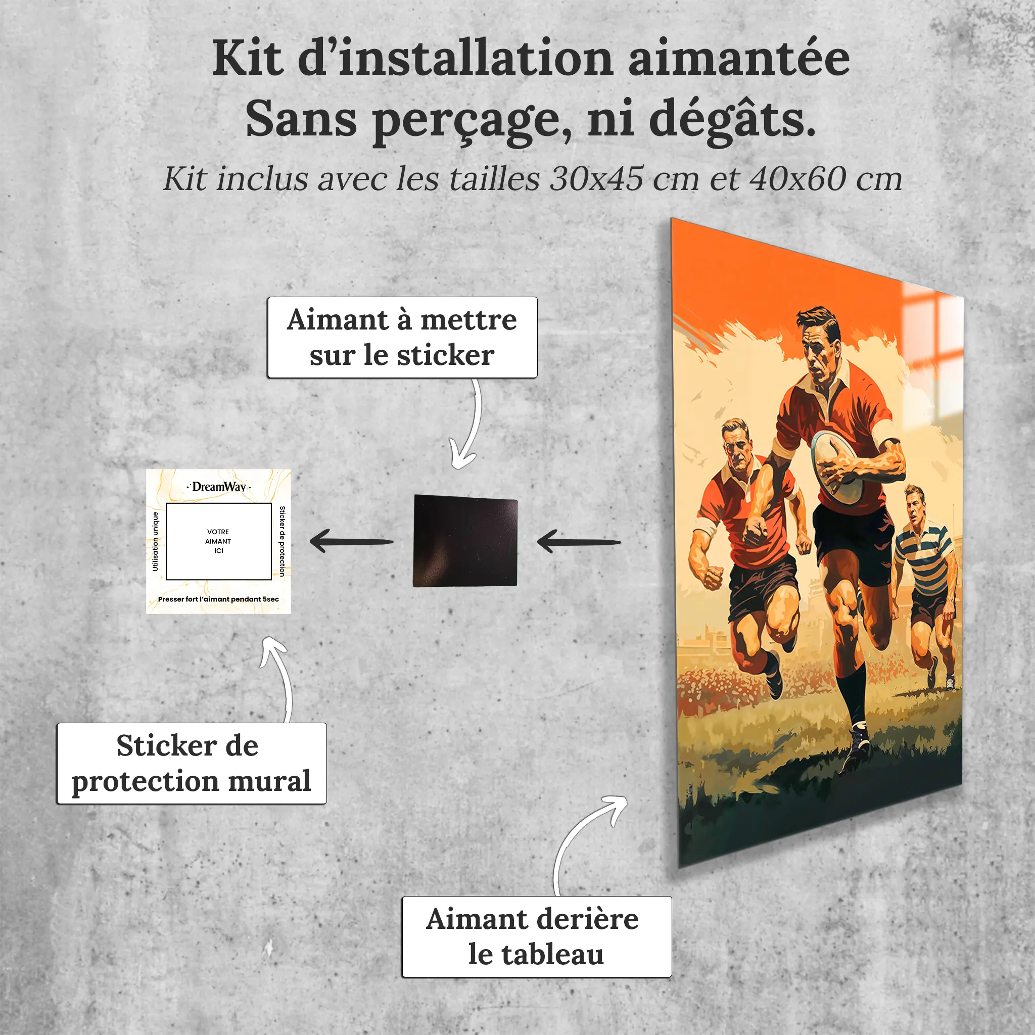 tableau-rugby-vintage-avec-installation-aimantee | DreamWay