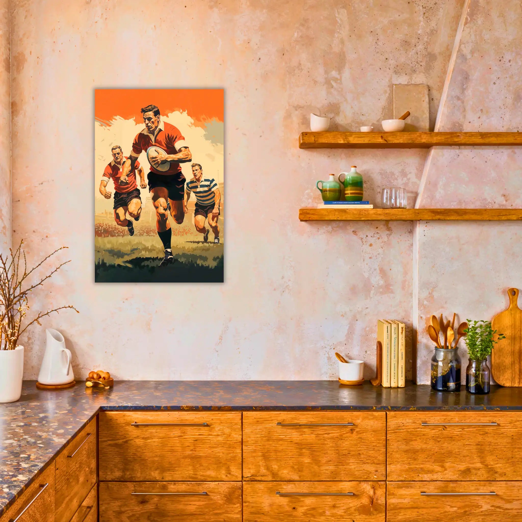 tableau-rugby-vintage-dans-la-cuisine | DreamWay
