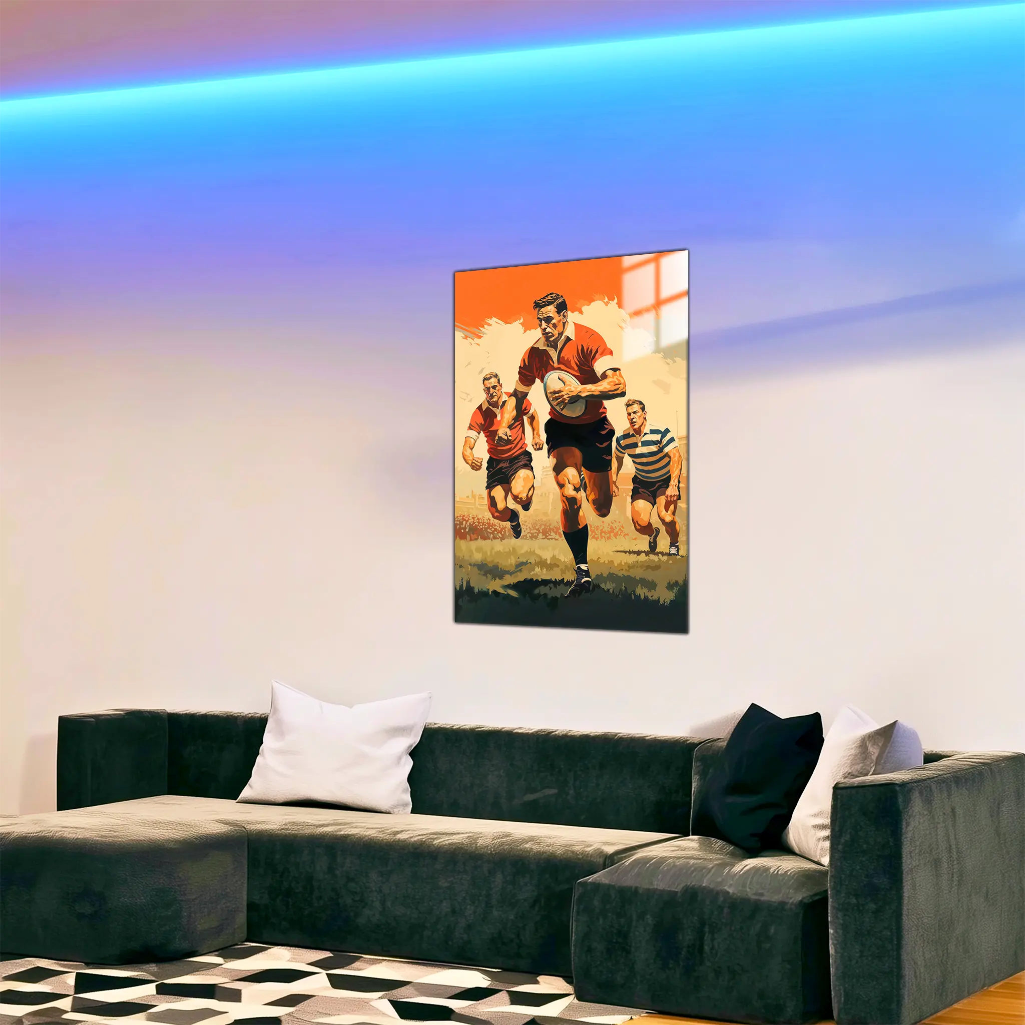 tableau-rugby-vintage-dans-le-salon | DreamWay
