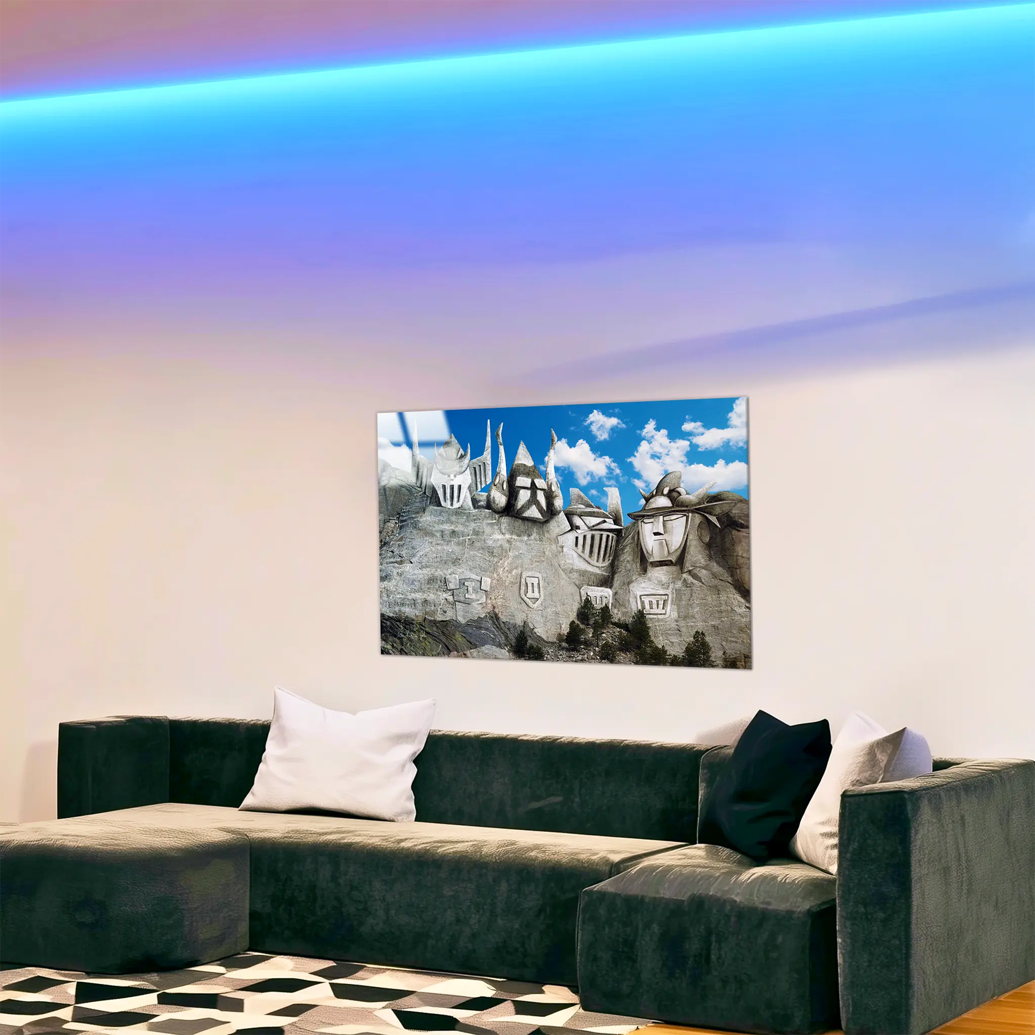 tableau-rushmore-robot-dans-le-salon | DreamWay