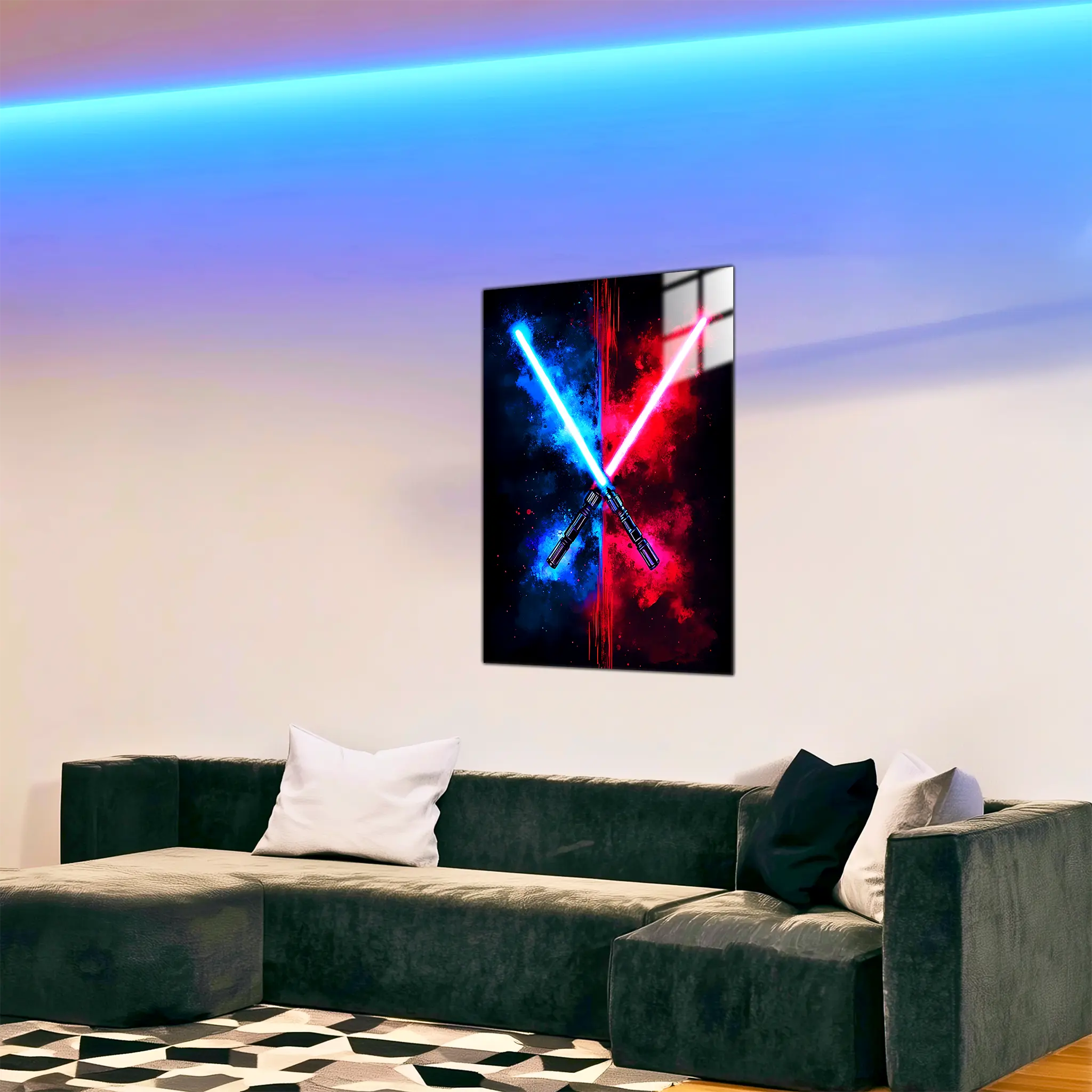 tableau-sabre-laser-dans-le-salon | DreamWay