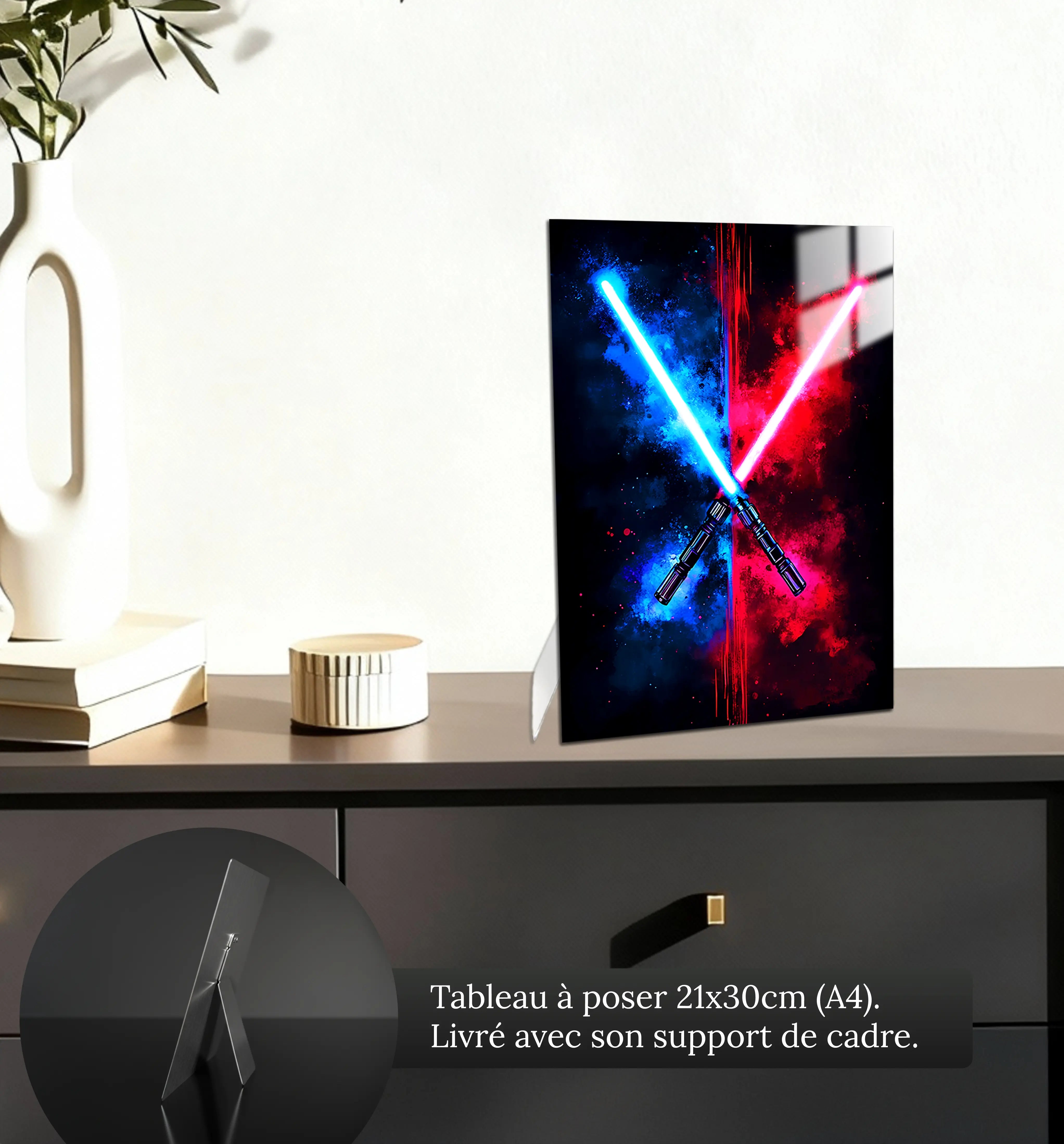 tableau-sabre-laser-petit-format-a-poser-sur-meuble | DreamWay