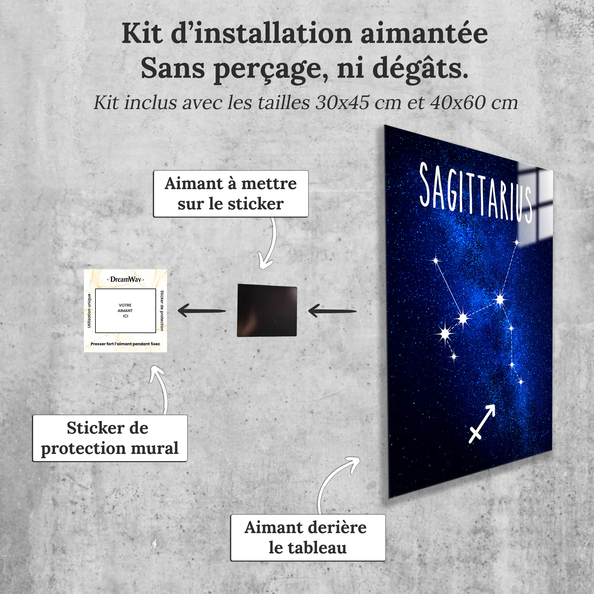 tableau-sagittaire-constellation-avec-installation-aimantee | DreamWay