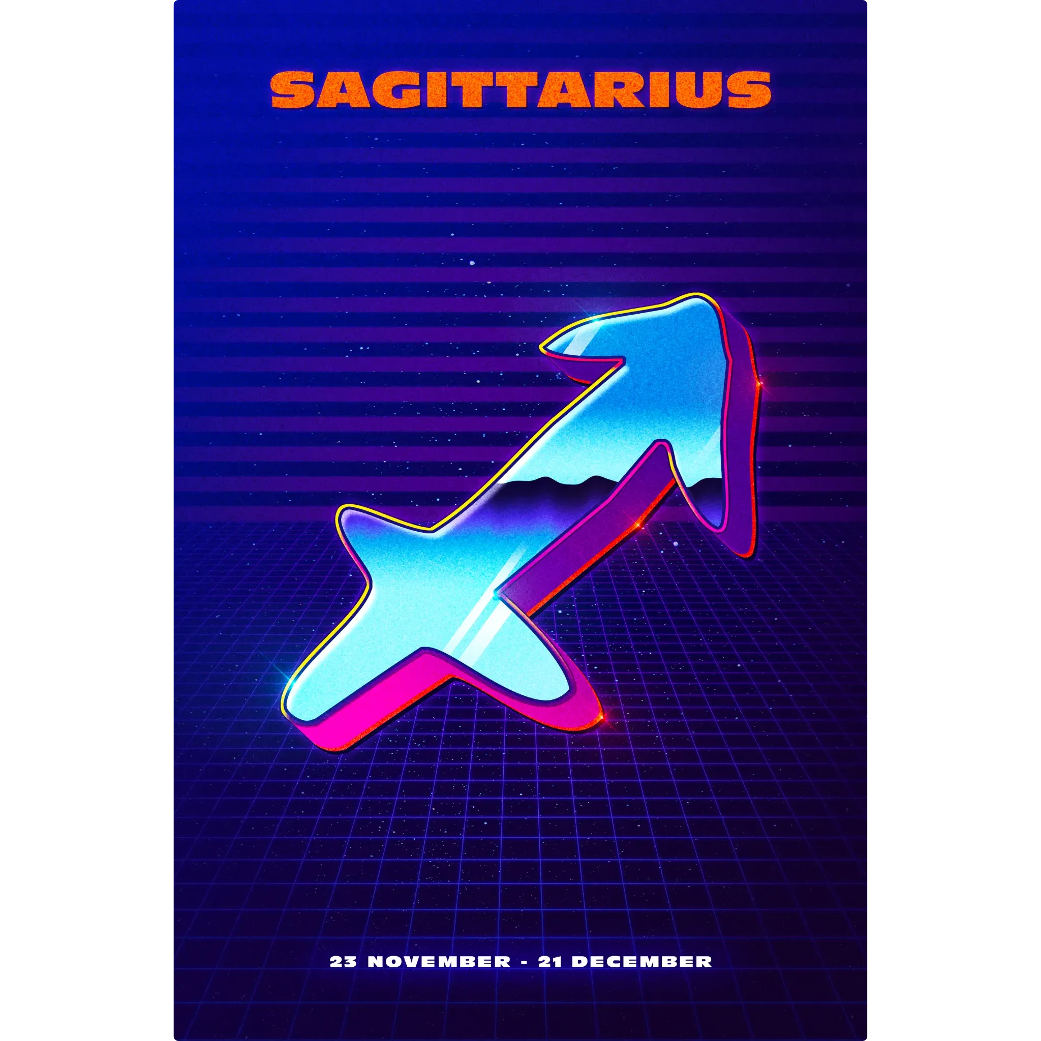 Tableau Sagittaire Rétro