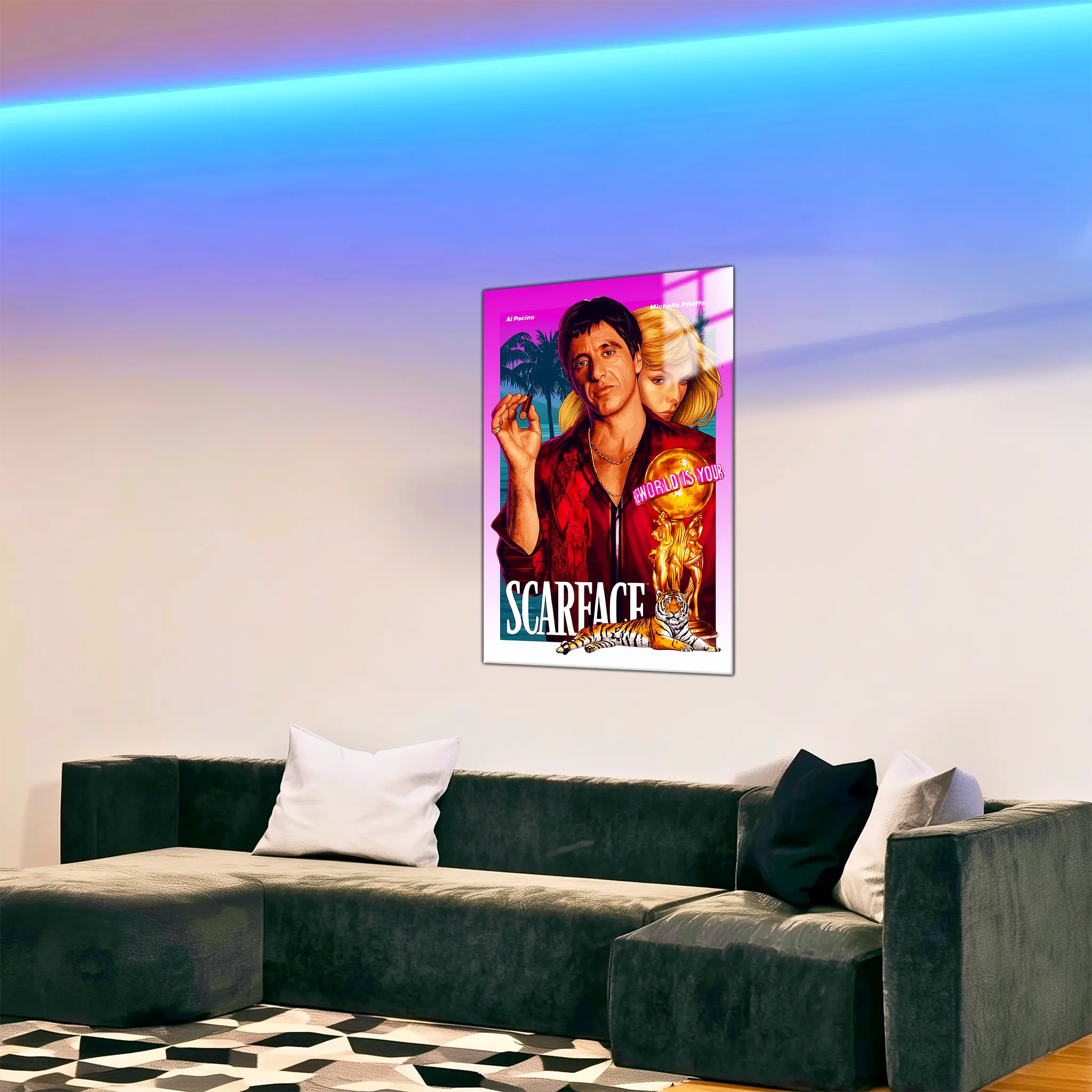 tableau-scarface-affiche-vintage-dans-le-salon | DreamWay