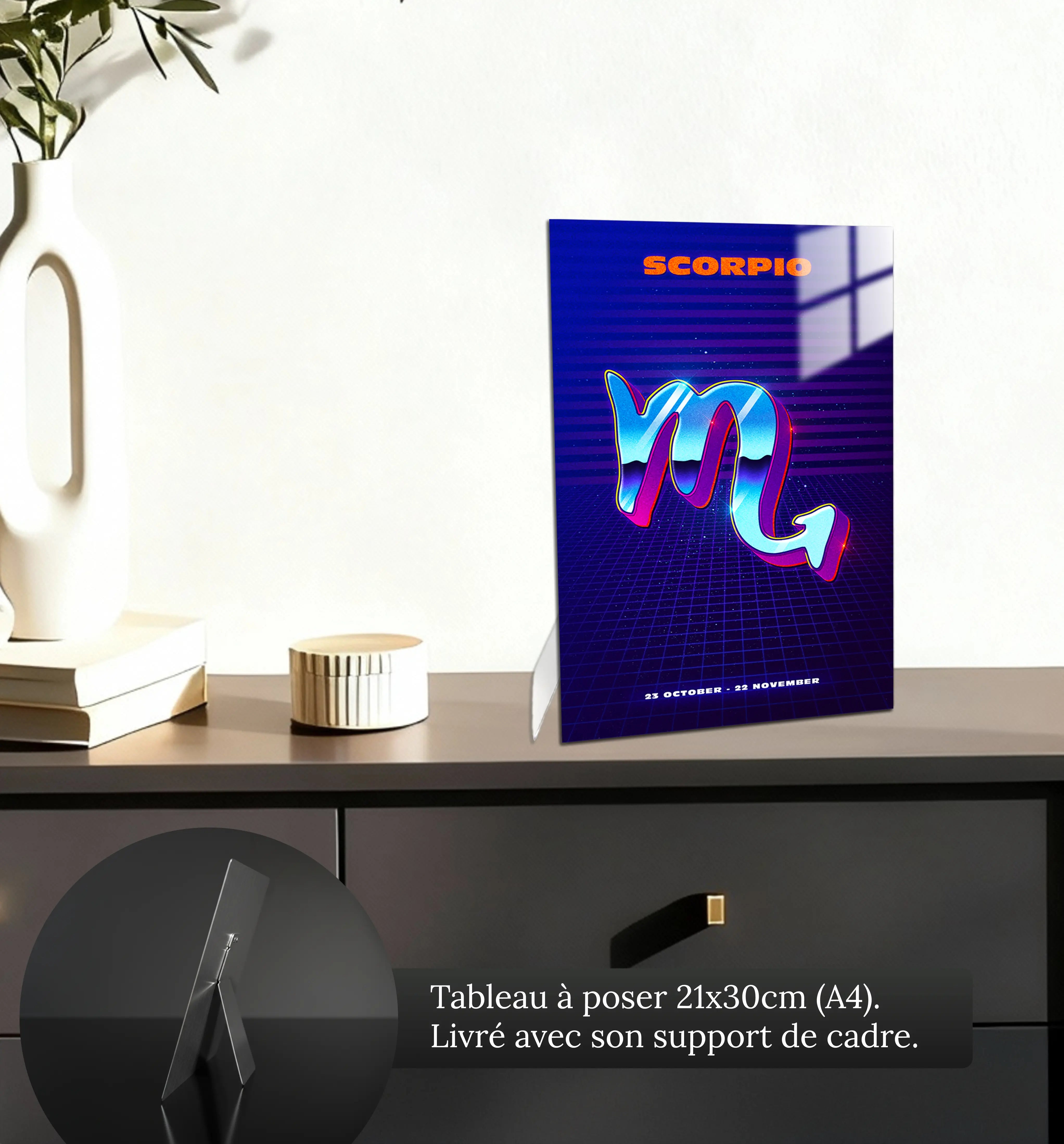 tableau-scorpion-retro-petit-format-a-poser-sur-meuble | DreamWay
