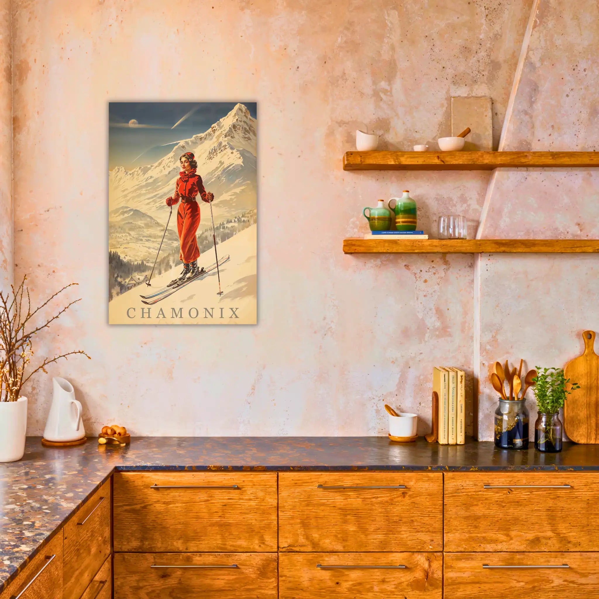 tableau-ski-vintage-dans-la-cuisine | DreamWay