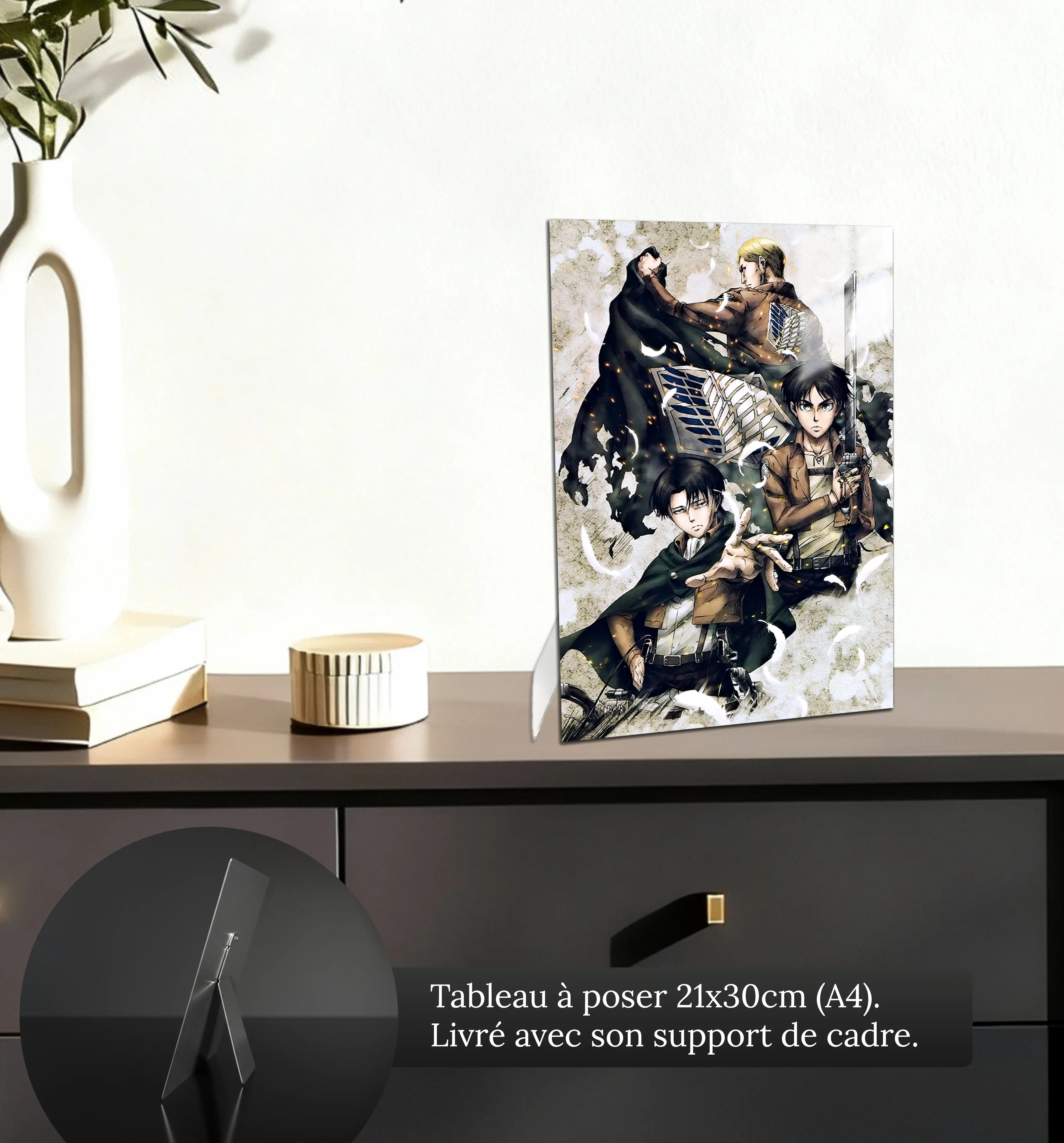 tableau-snk-eren-et-levi-et-erwin-petit-format-a-poser-sur-meuble | DreamWay