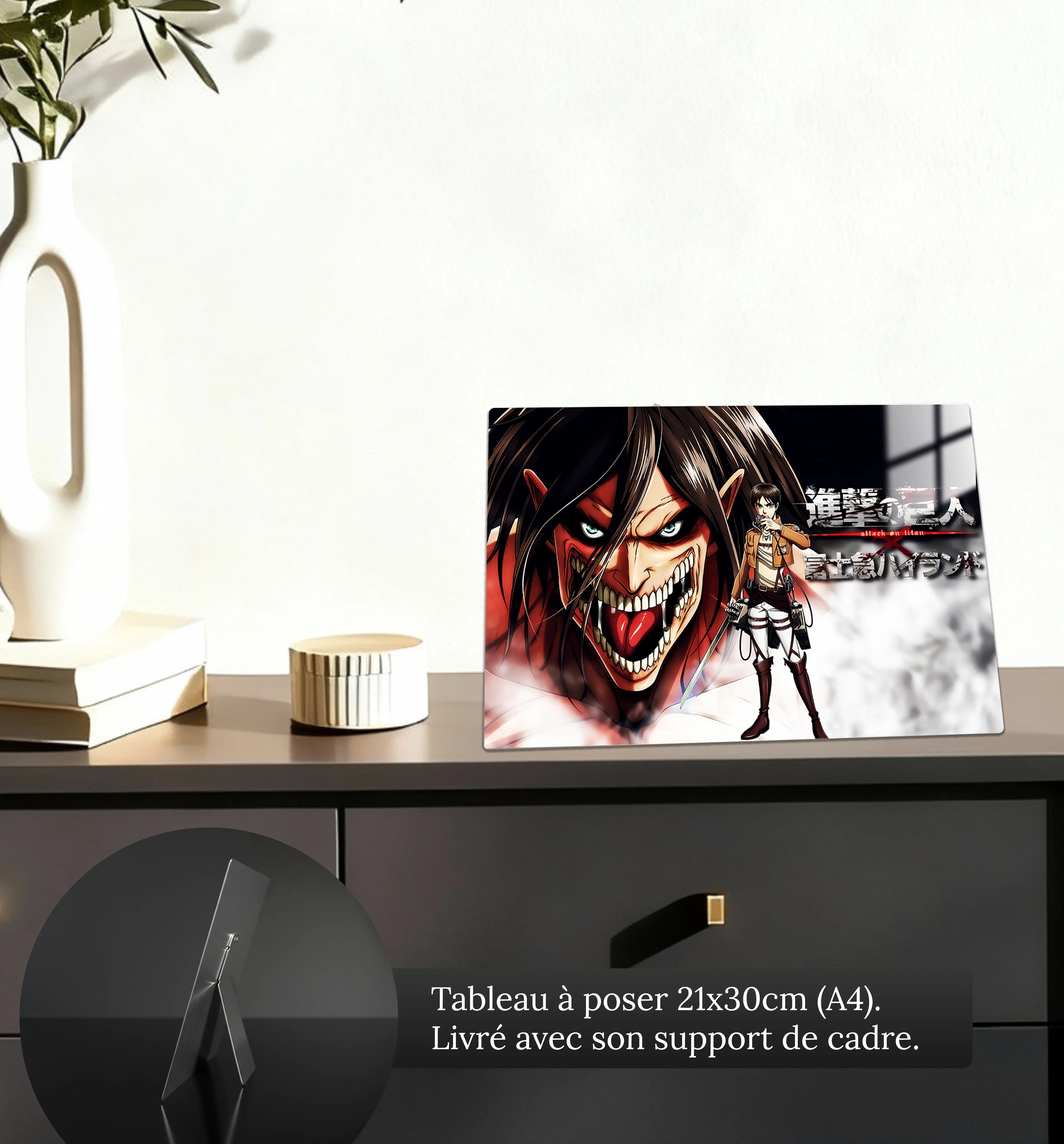 tableau-snk-eren-et-son-titan-paysage-petit-format-a-poser-sur-meuble | DreamWay