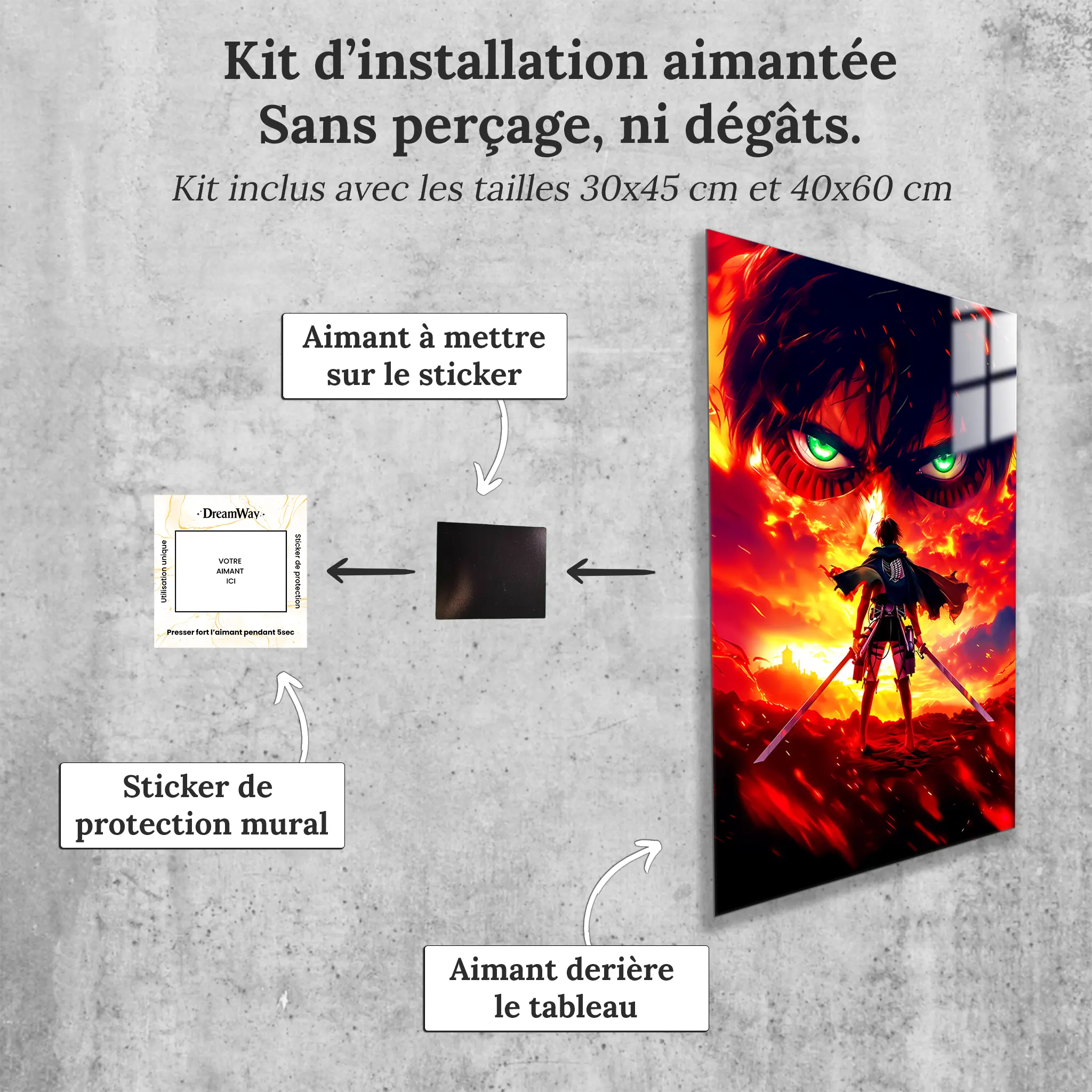 tableau-snk-eren-titan-avec-installation-aimantee | DreamWay