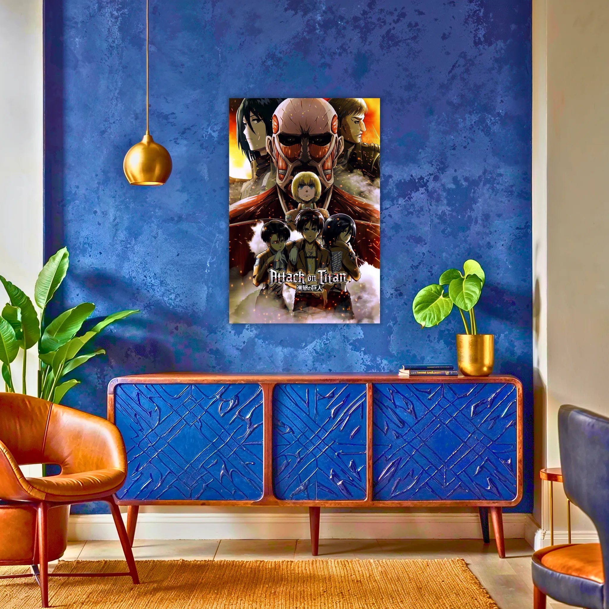 Tableau SNK Les Héros Et Le Titan Colossal