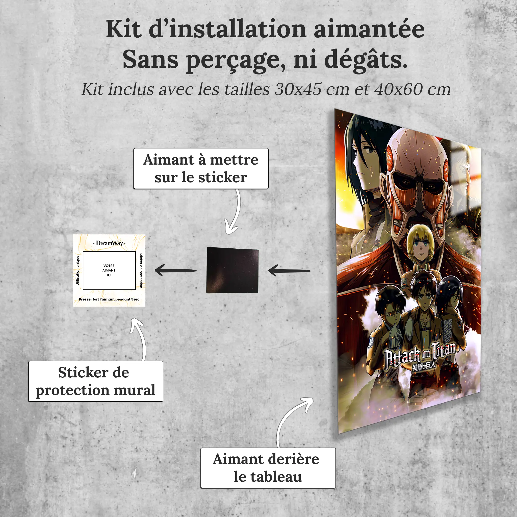 tableau-snk-les-heros-et-le-titan-colossal-avec-installation-aimantee | DreamWay